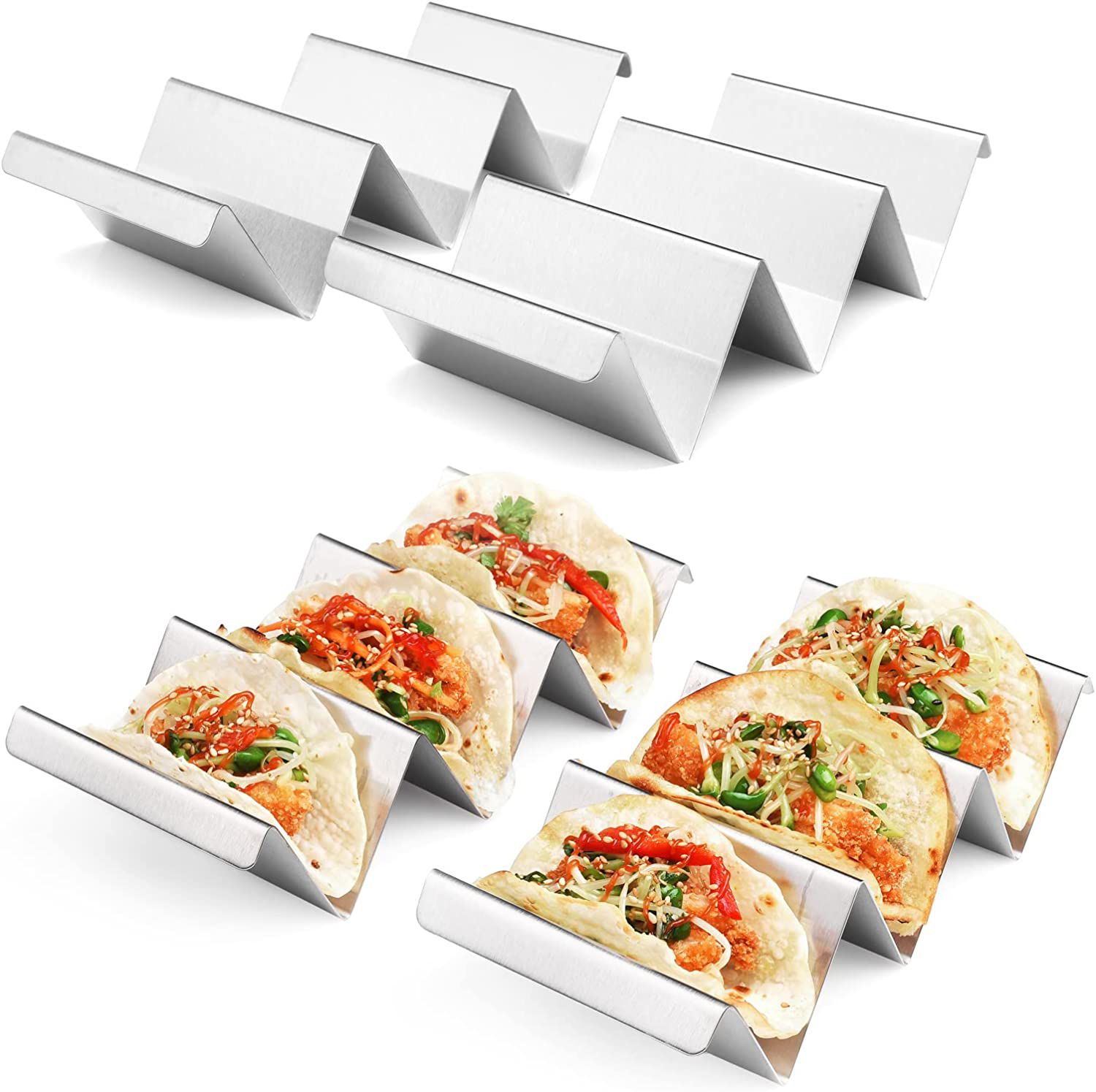 ARTTHOME Stainless Steel Taco Holders 4 Packs B07FBNFPHG