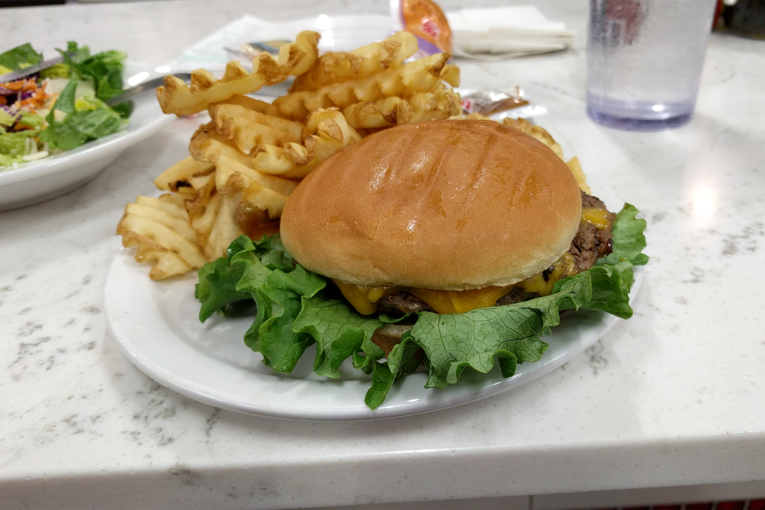 A Burger at Chick Fil A