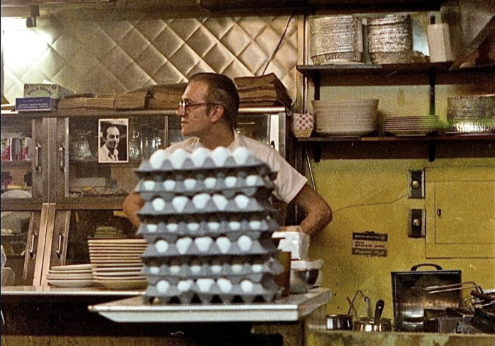 A short-order cook in a coffee shop on the Upper West Side (NYC) in the late 1970s. Photo by Stephen Harmon
