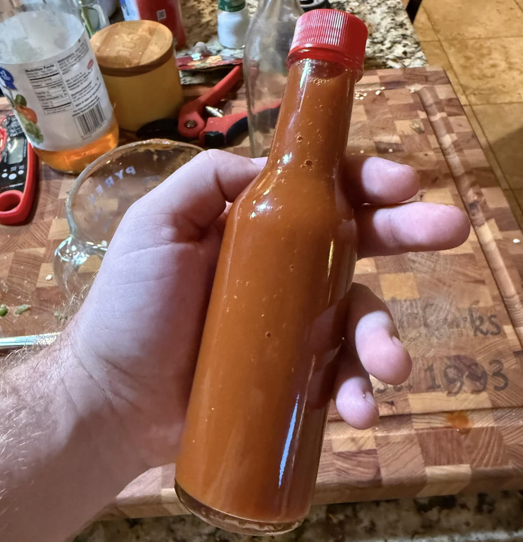 Homemade Datil pepper hot sauce