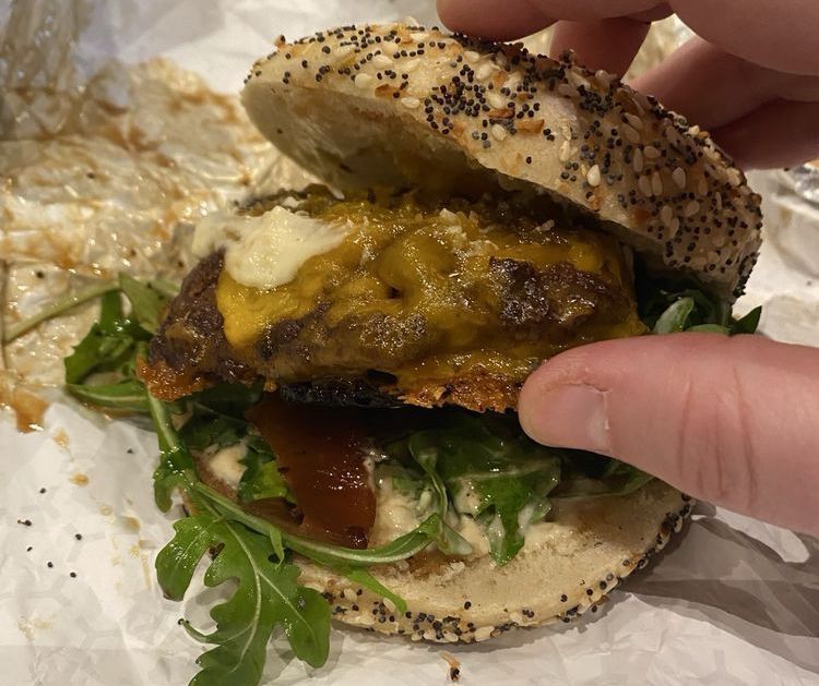 Everything Bagels Durham Breakfast Burger Bagel