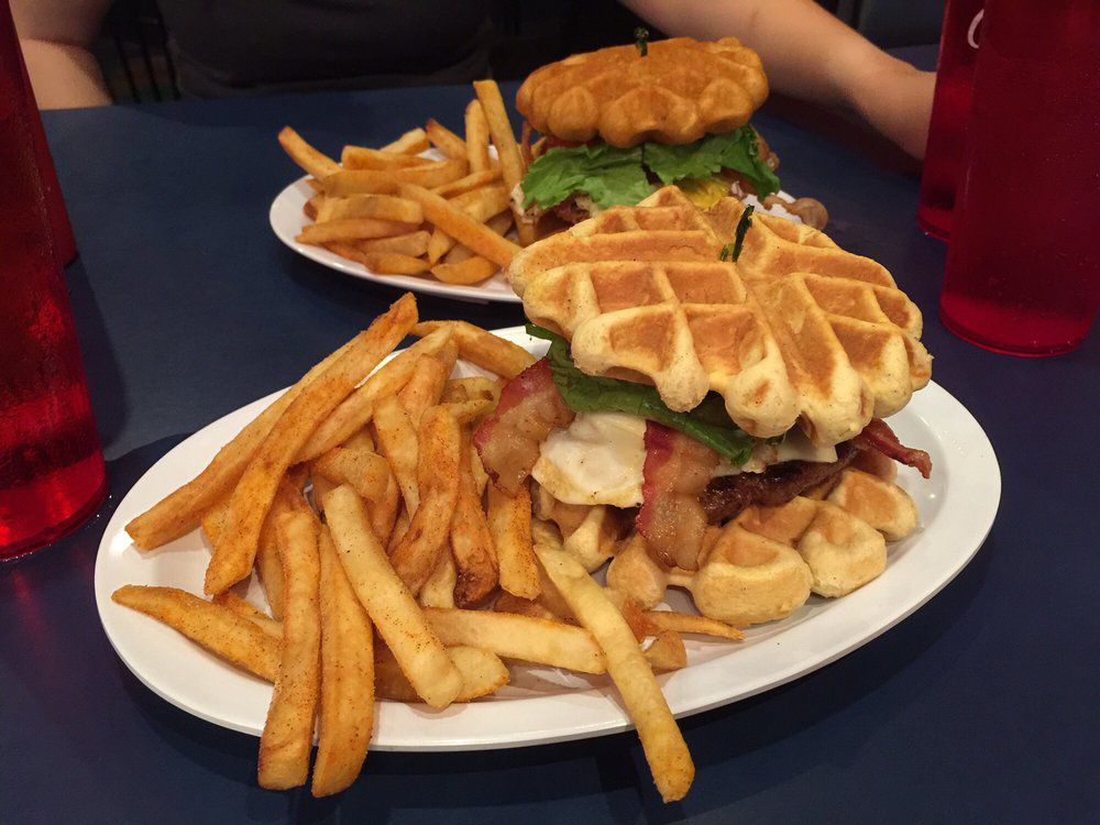 J&K Style Grill Virginia Beach Waffle Burger