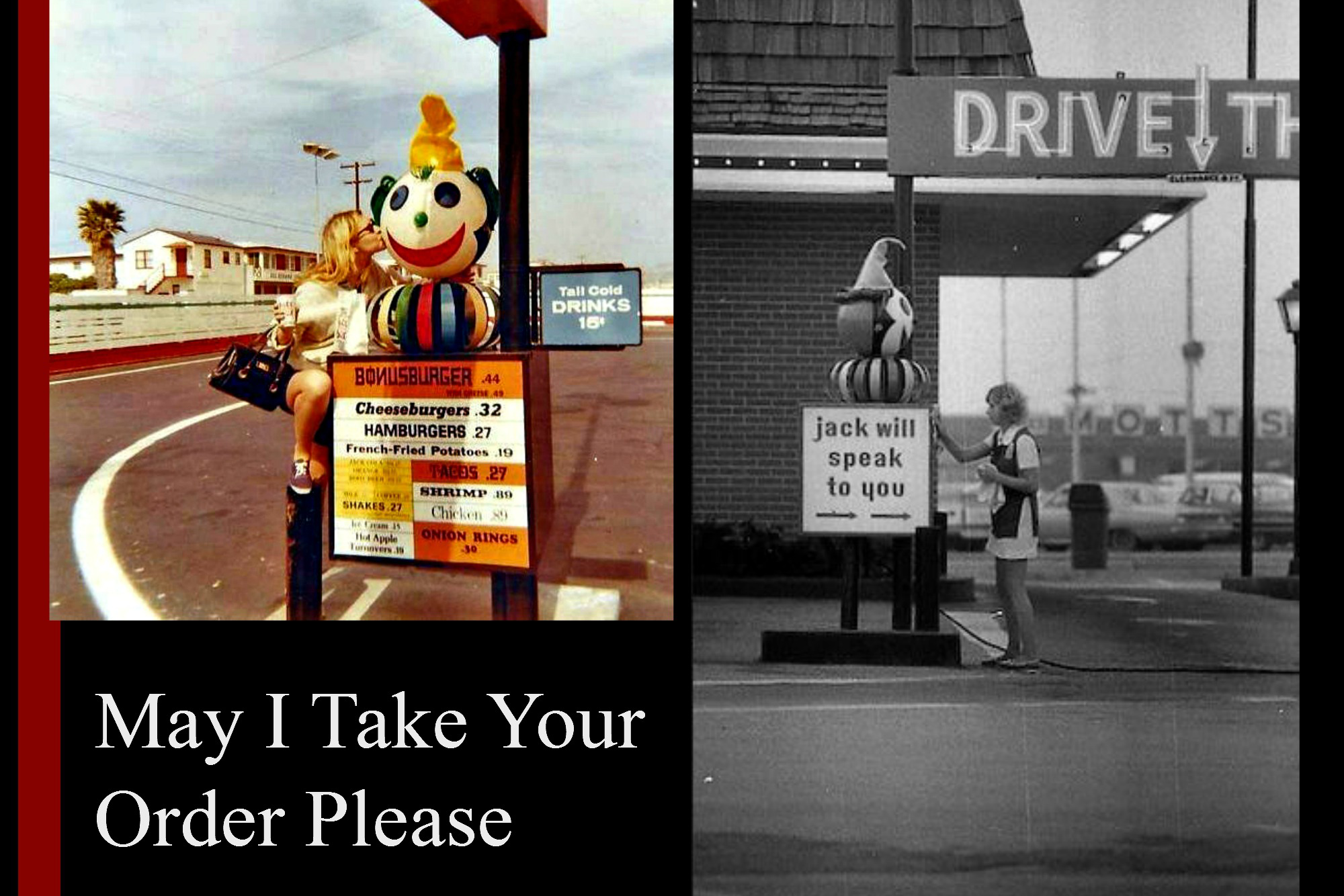 Vintage Jack in the Box menu