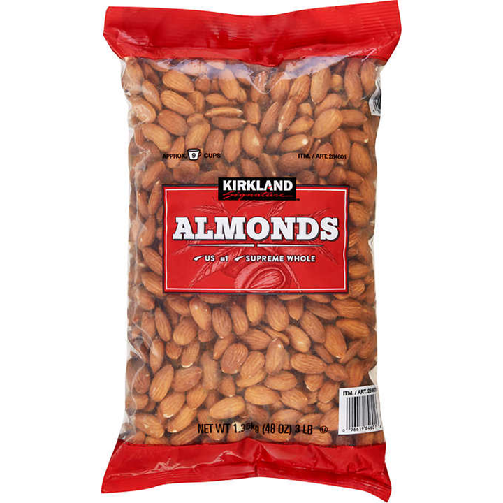 Whole raw almonds