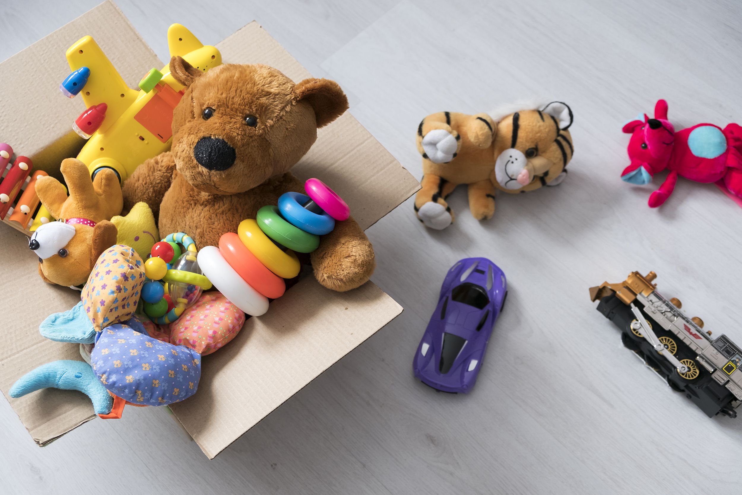 Box of old toys
