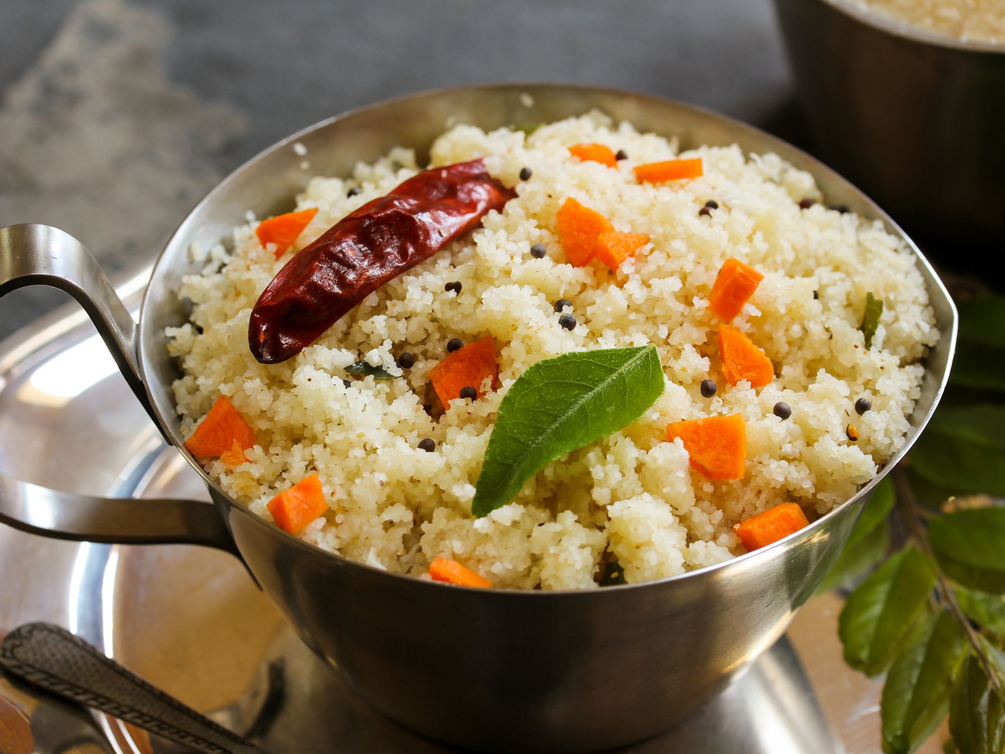 Upma -South Indian vegetarian Breakfast made with semolina rava suji