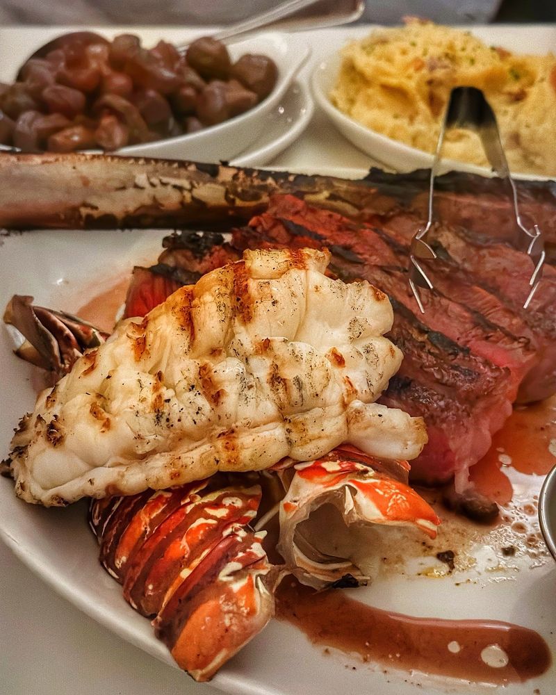 steak and lobster at St. Elmo Steak House