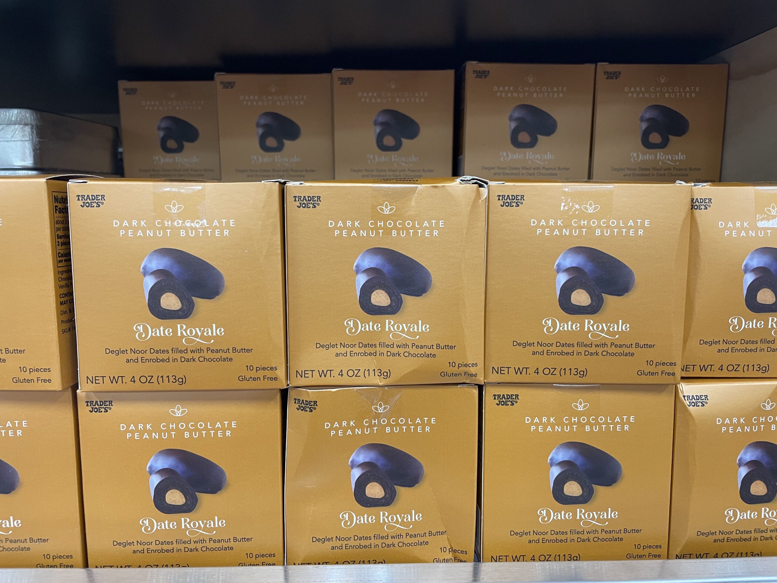 Trader Joe's Dark Chocolate Peanut Butter Date Royales