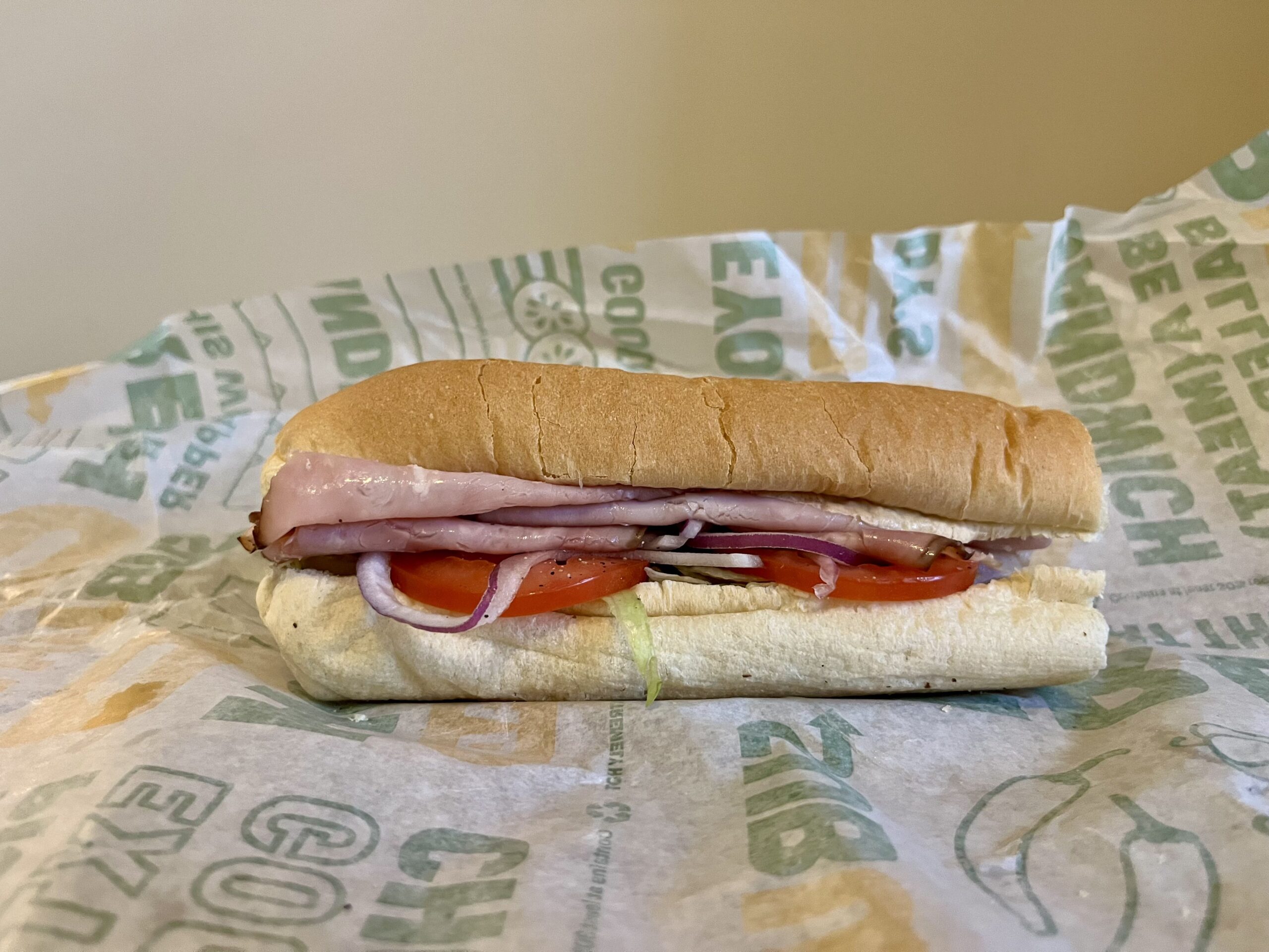 ham sandwich from subway