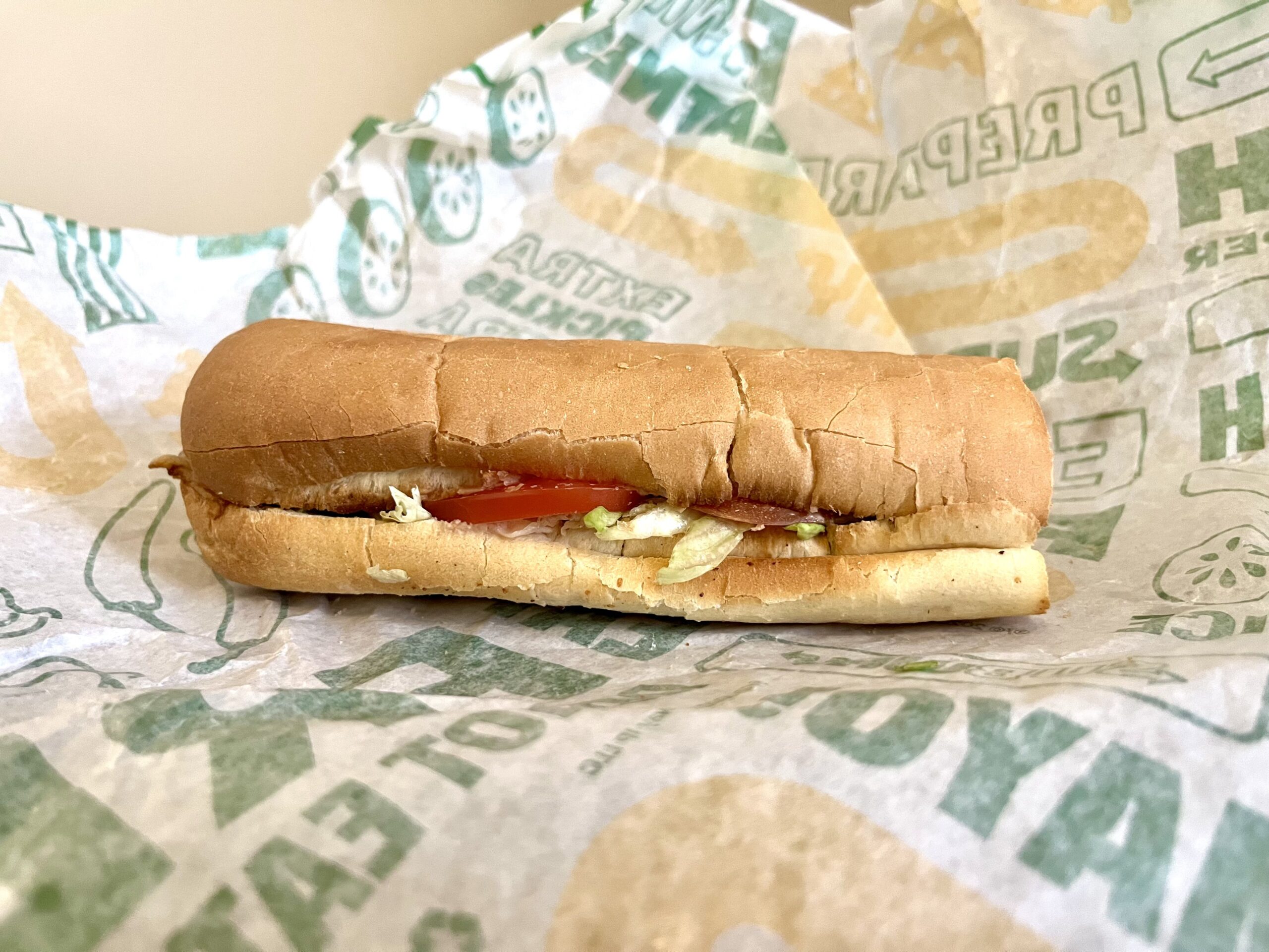 the bacon, lettuce, tomato sandwich from subway