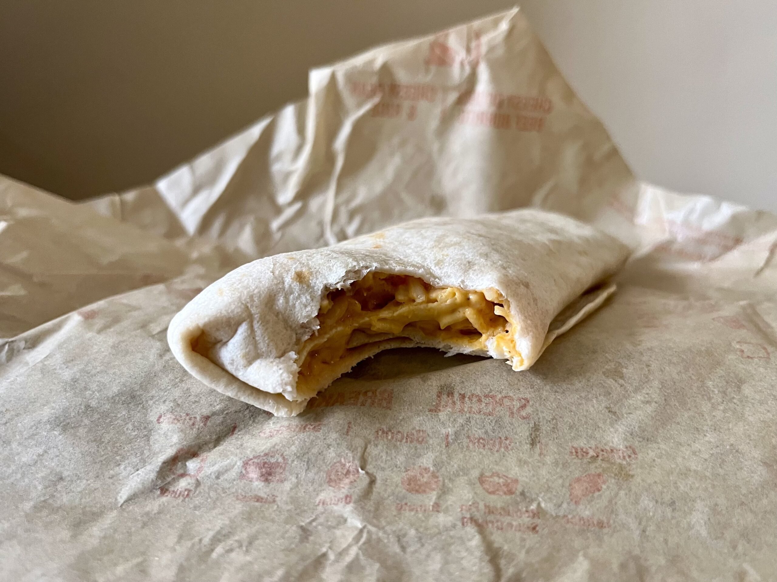 Cheesy Bean and Rice Burrito from taco bell