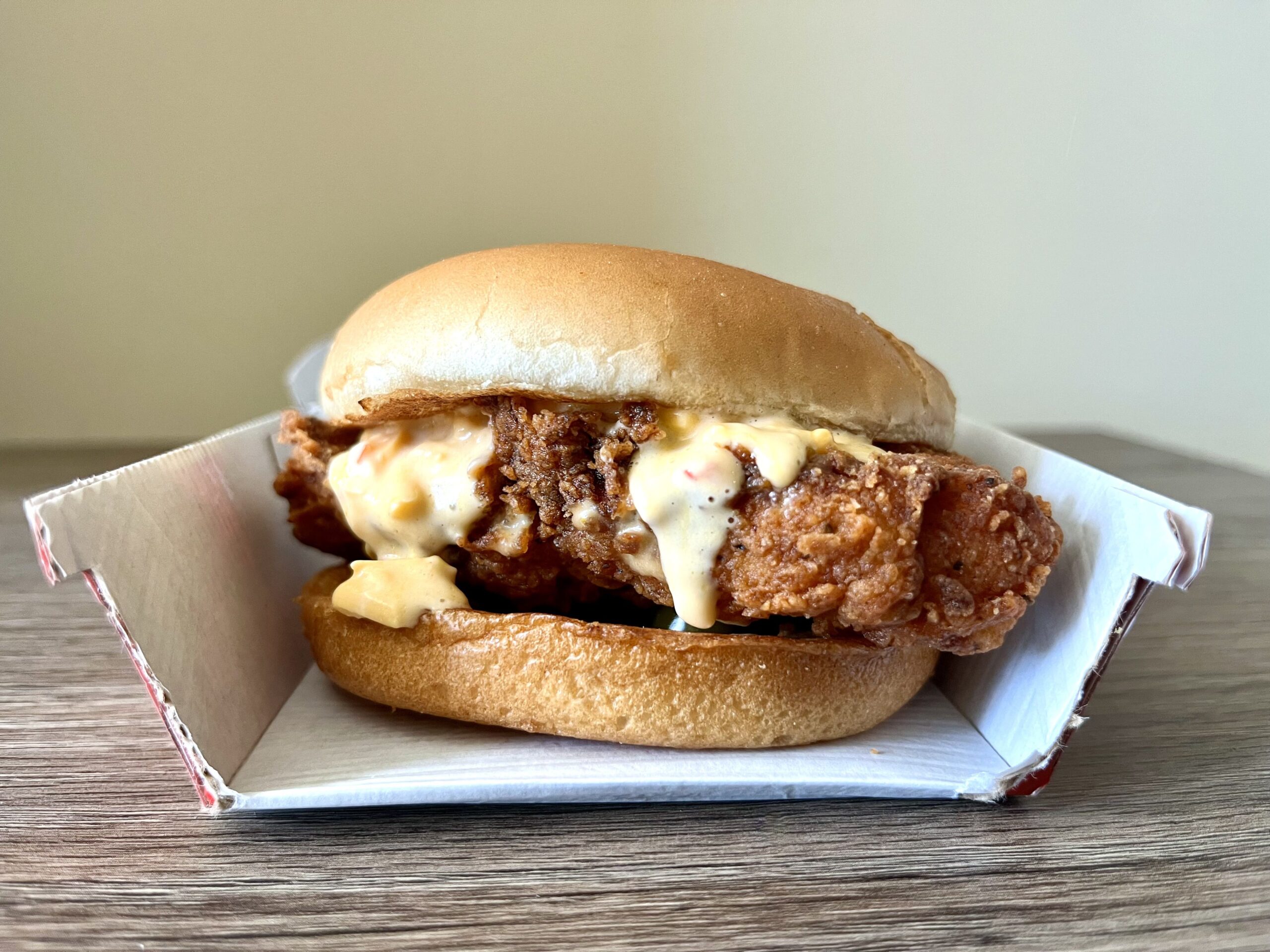 Honey Pepper Pimento Sandwich with Spicy Filet from Chick-fil-A