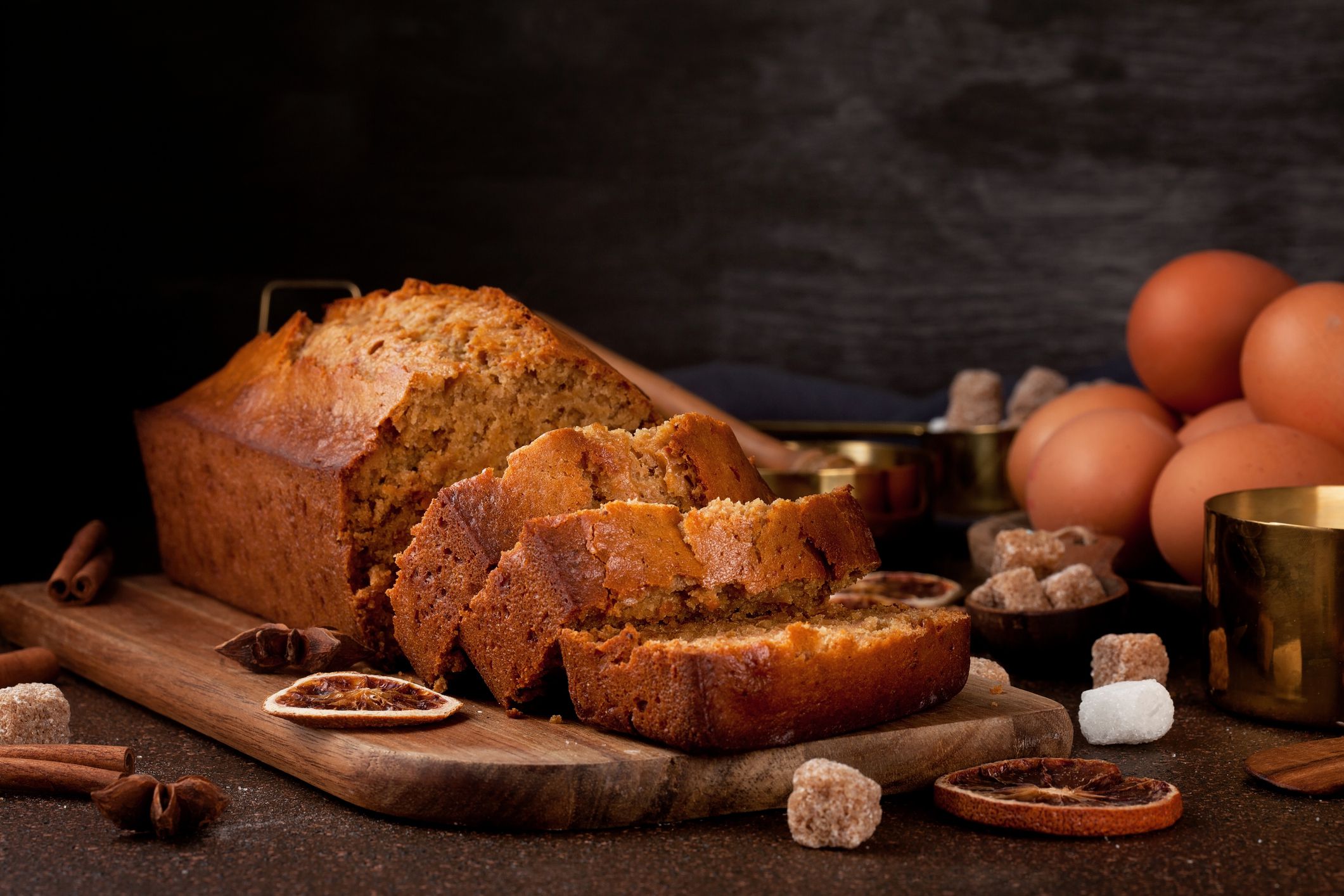 Traditional spice gingerbread cake with honey, ginger, cinnamon, nutmeg and annis