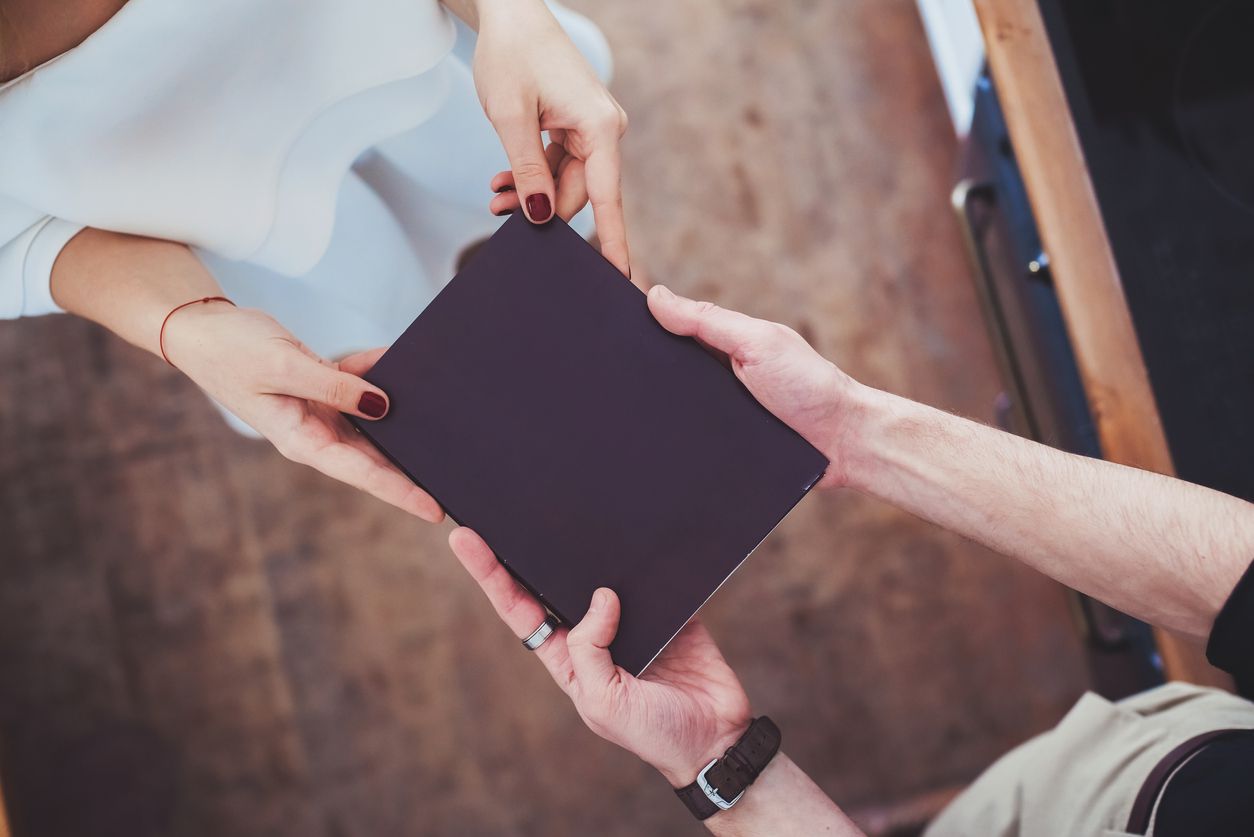 couple with book