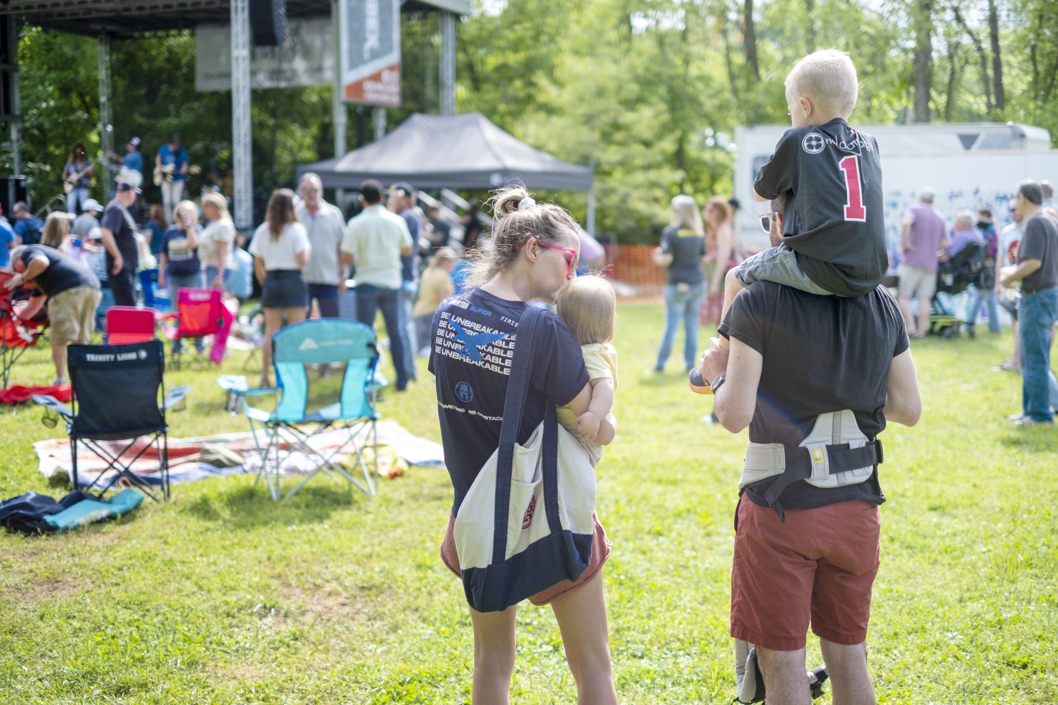 People having fun at the River Park Concert in Hillsborough, North Carolina, USA, on April 29, 2023