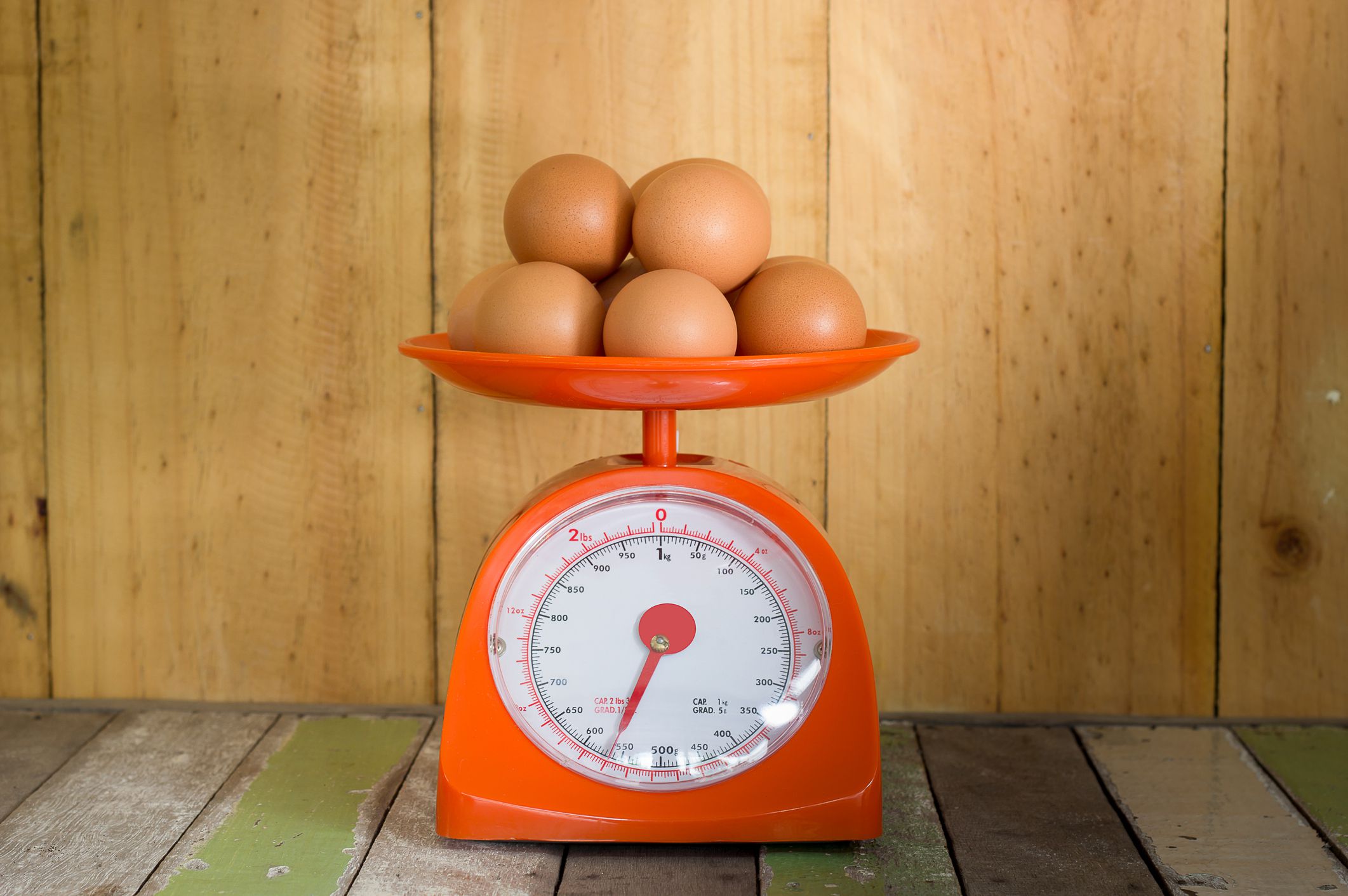 Egg on scales
