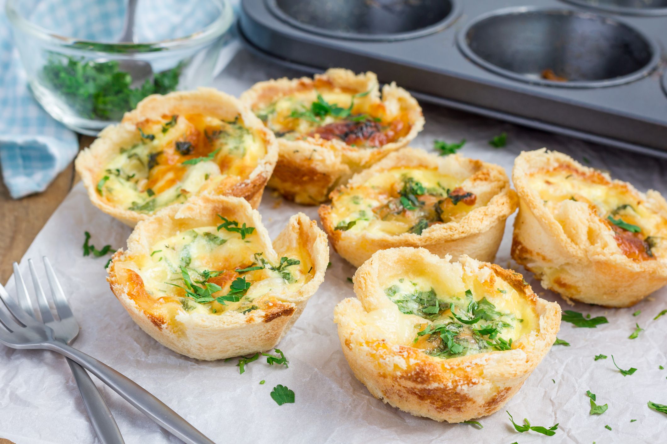 Mini quiche with bacon