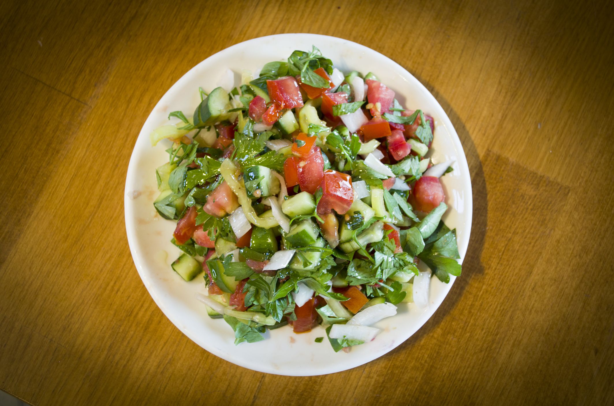 Bowl of healthy traditional Turkish salads