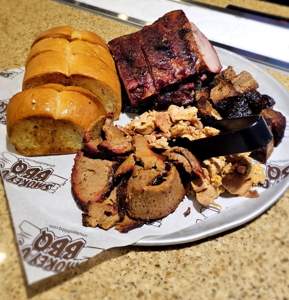 a plate of barbecue