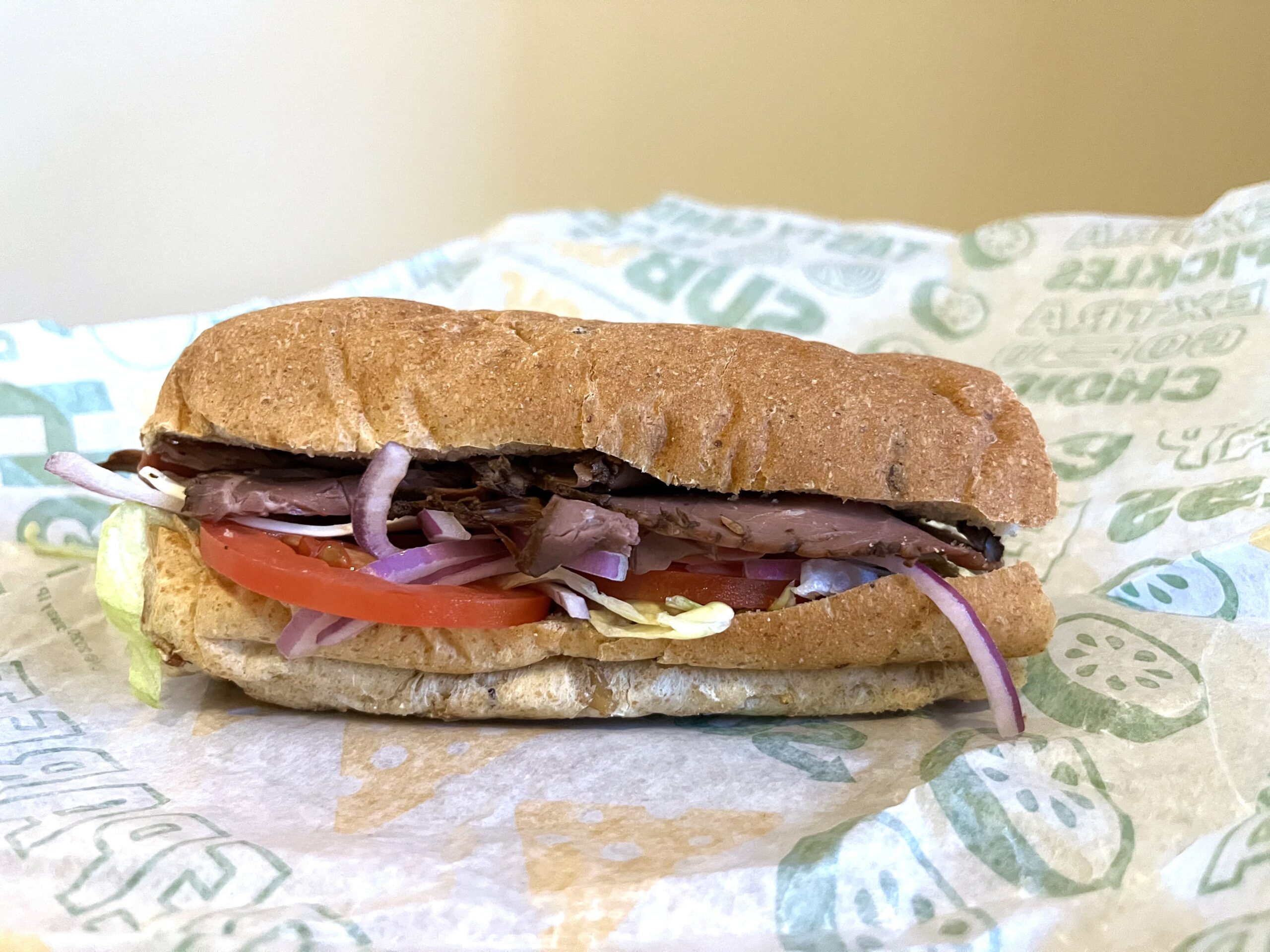 roast beef sandwich from subway