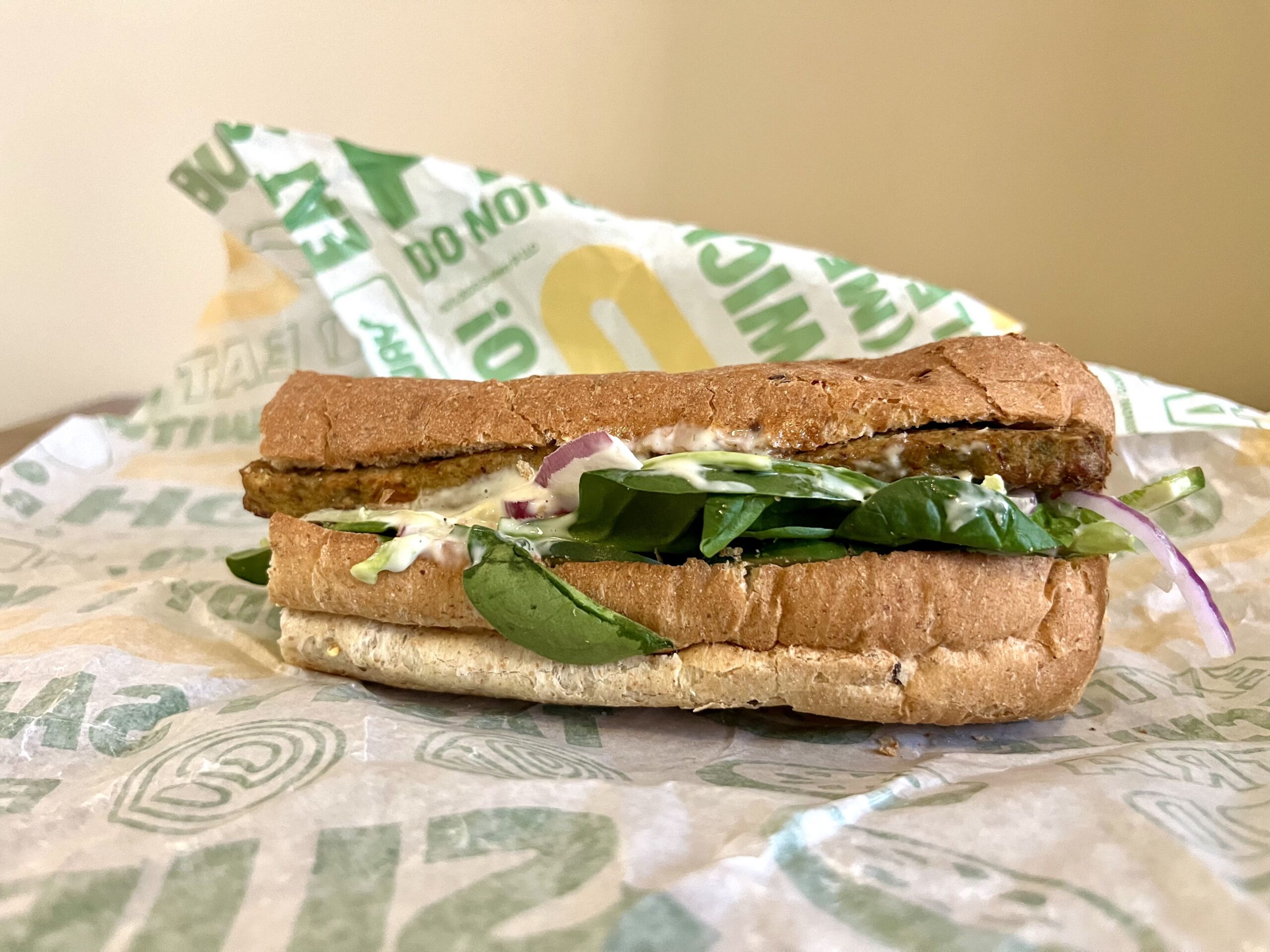 veggie patty sandwich from subway