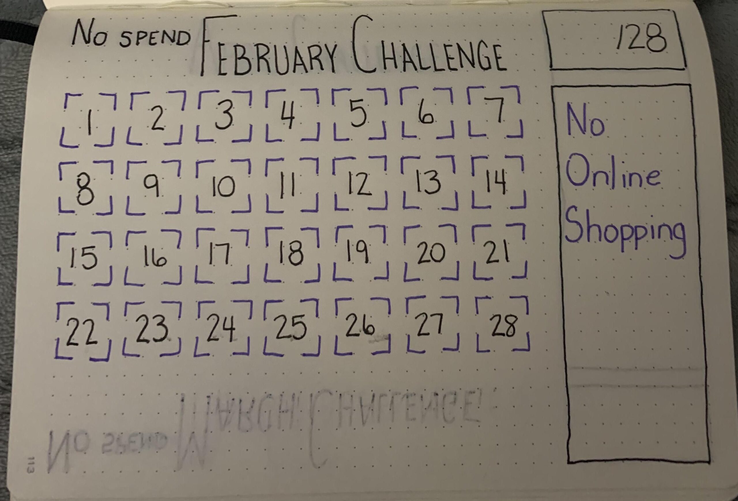 Monthly no spend challenges