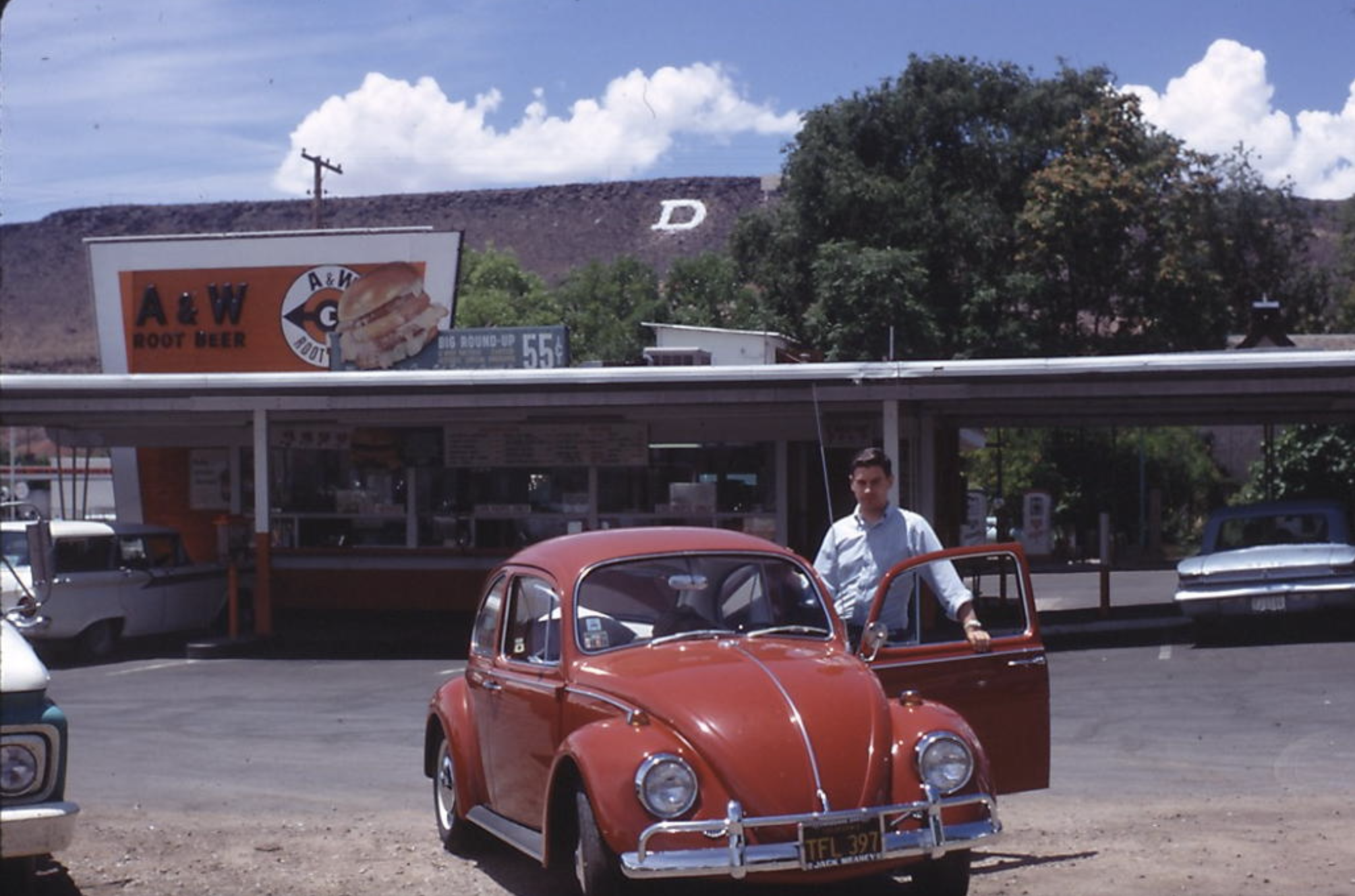 Heading down to A&W for some Root Beer in 1967.