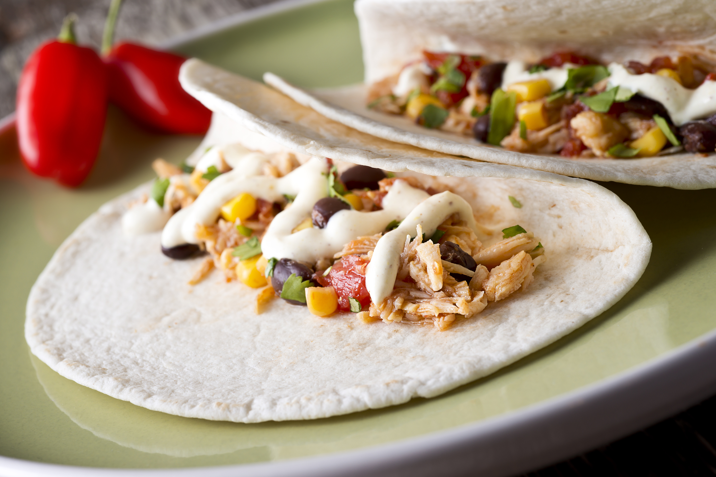 Shredded Chicken taco