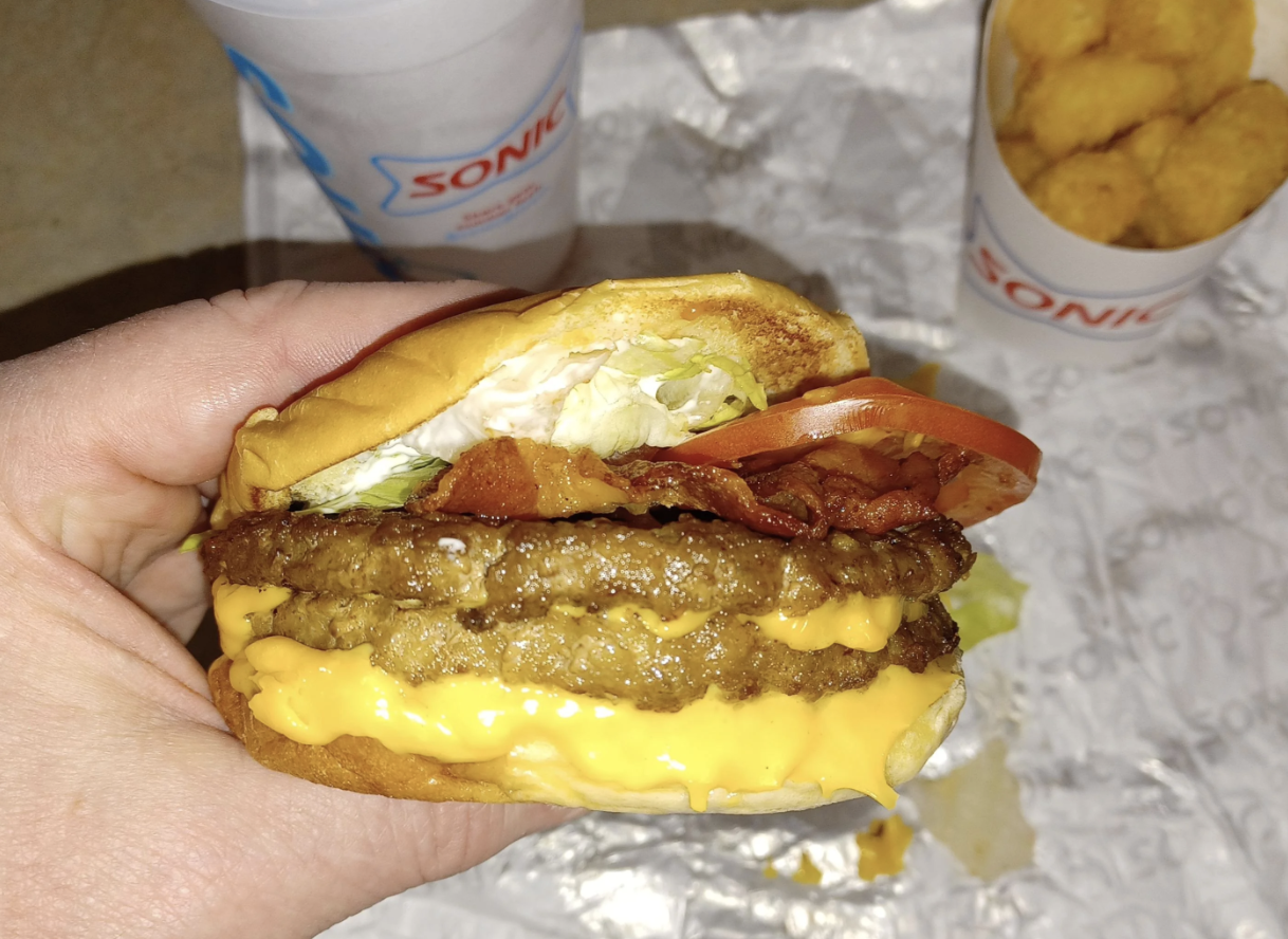 Sonic SuperSONIC Bacon Double Cheeseburger