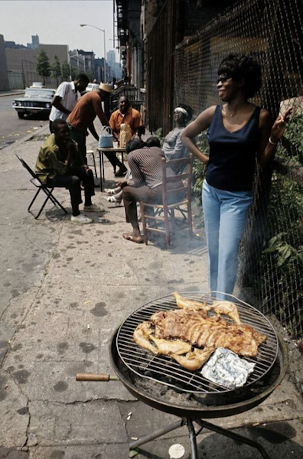 Street BBQ Harlem 1970
