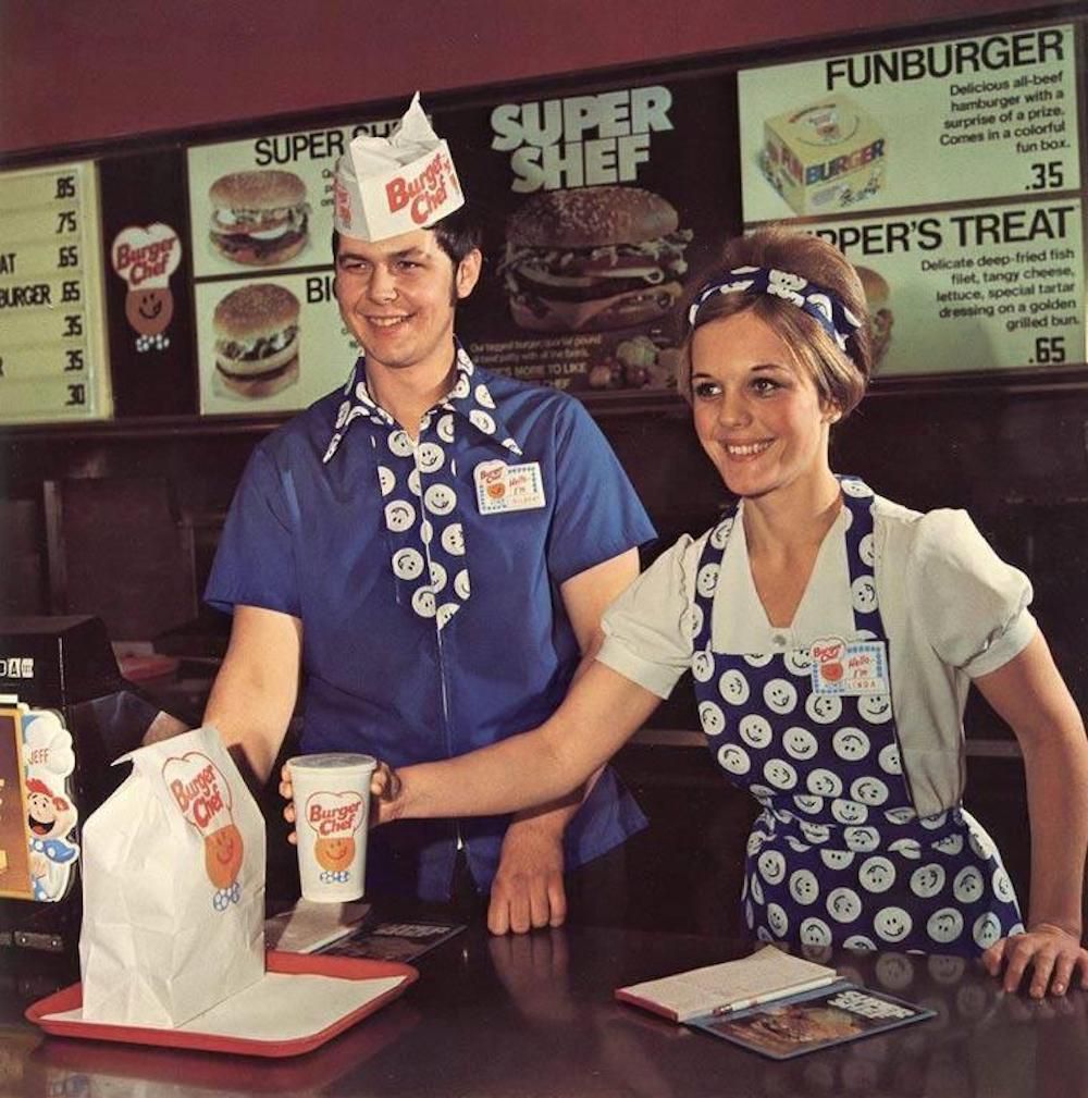 Staff at a Burger Chef circa 1975.