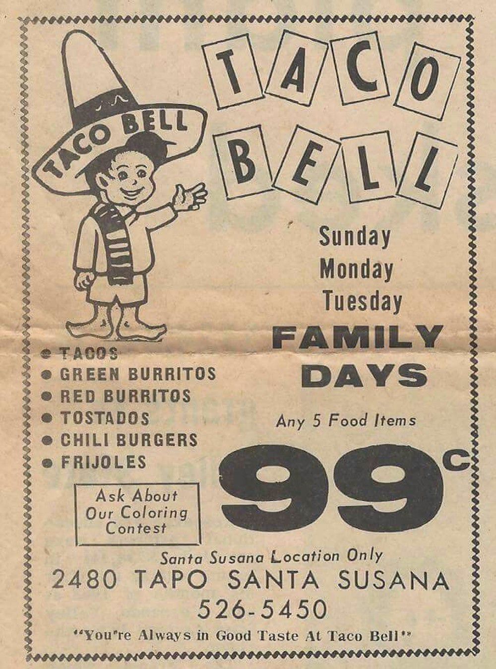 Vintage Taco Bell Ad