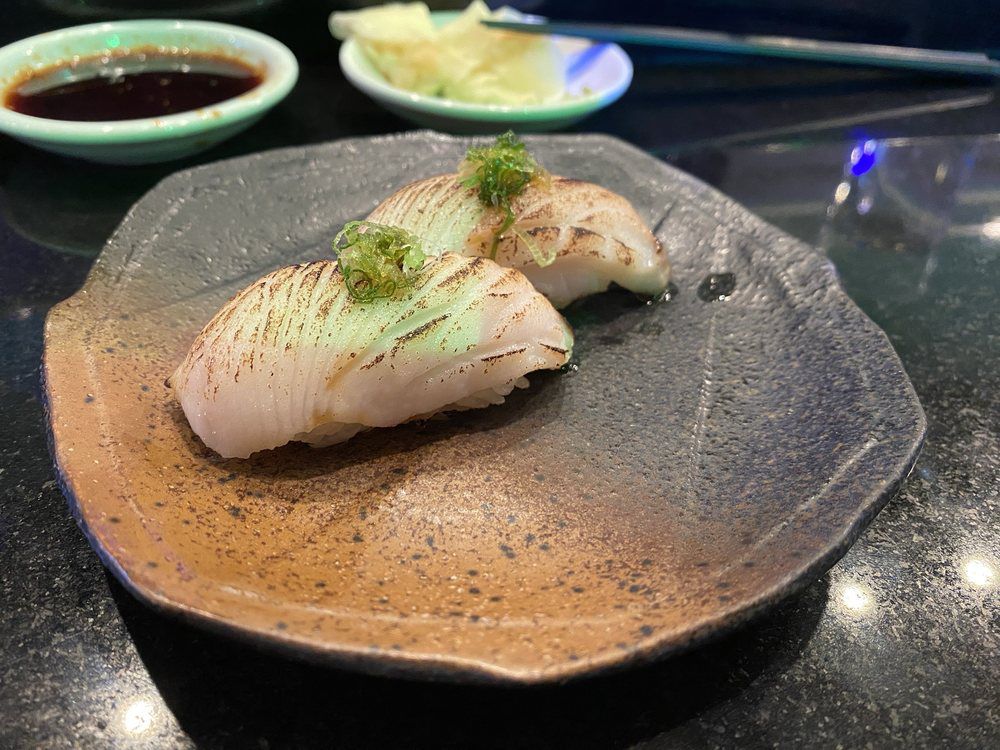 Black cod nigiri from Takashi in Salt Lake City, utah