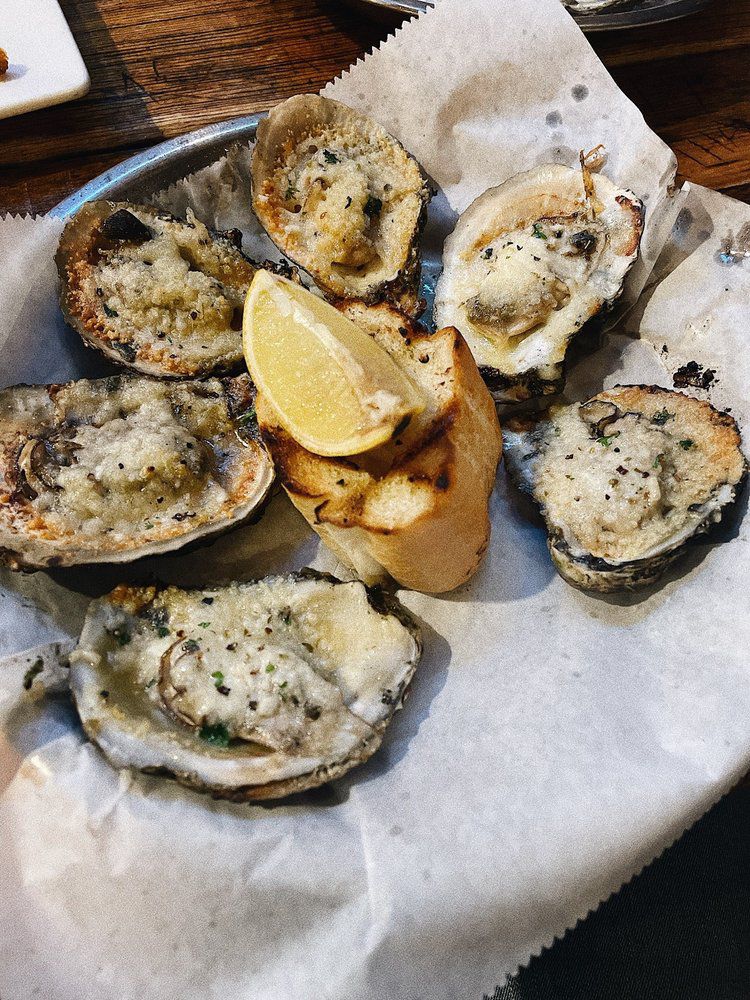 Chargrilled oysters from Broadway Oyster Bar in St Louis