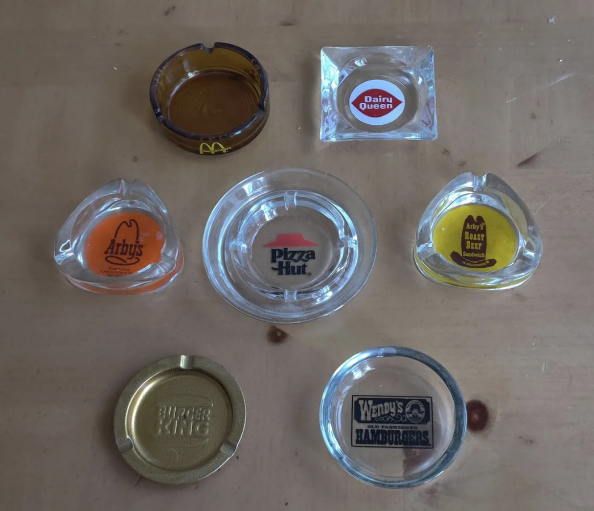 Fast food restaurant ashtrays from the 70’s/80’s