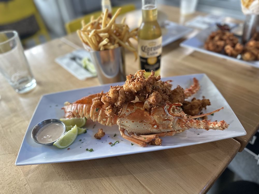 Fried lobster at La Camaronera in Miami