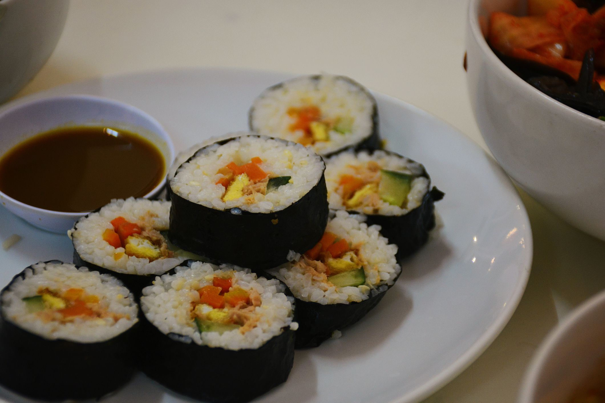 Kimbap is traditional korean food.
