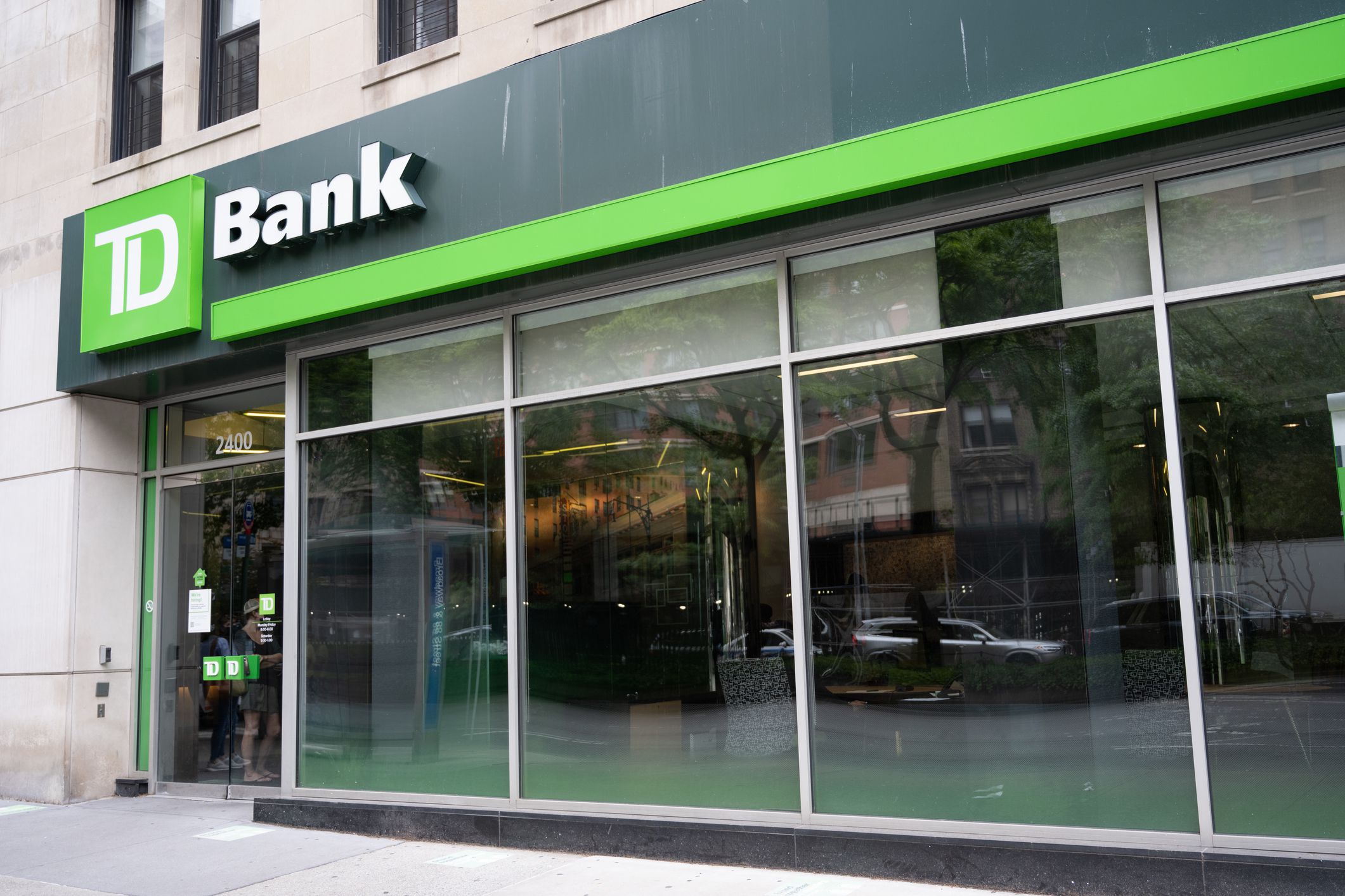 New York, NY, USA - June 3, 2022: A TD Bank branch.