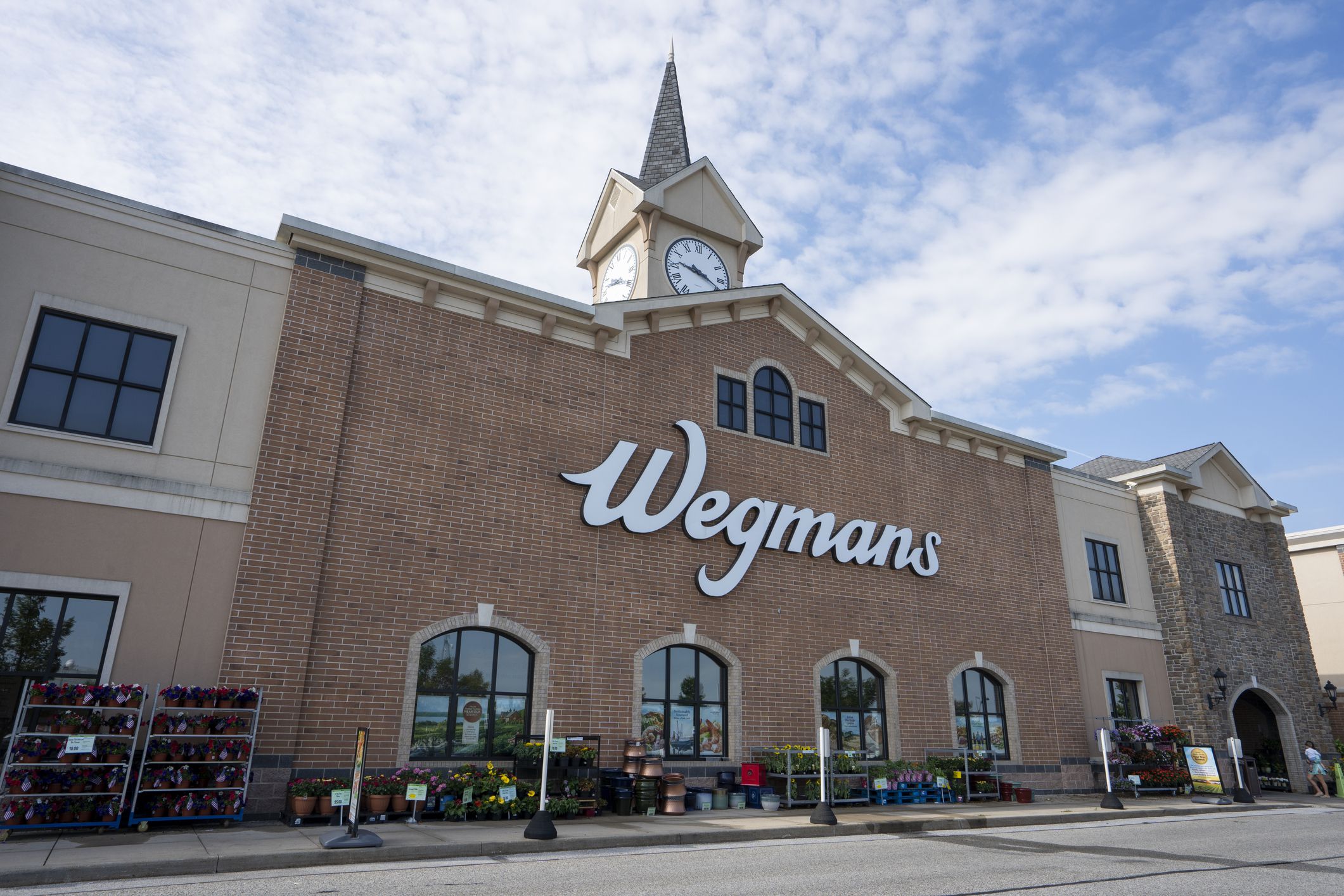 King of Prussia, PA, USA - June 26, 2022: Front view of a Wegmans store in King of Prussia, Pennsylvania. Wegmans Food Markets, Inc. is a privately held American supermarket chain.