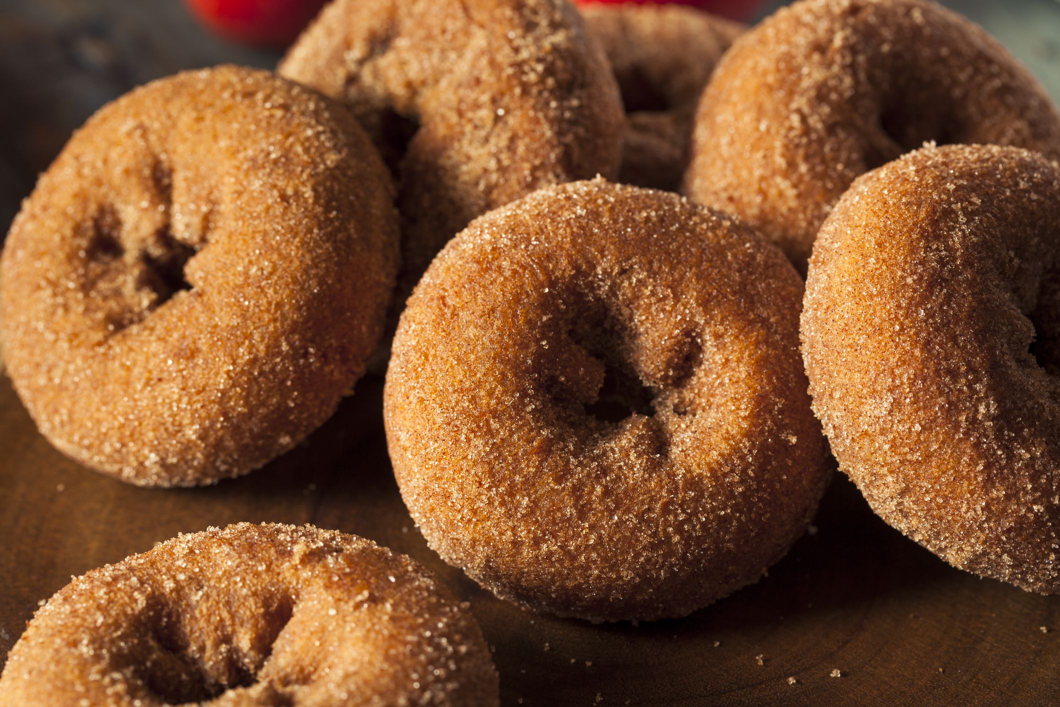 Homemade Sugared Apple Cider Donuts with Cinnamon