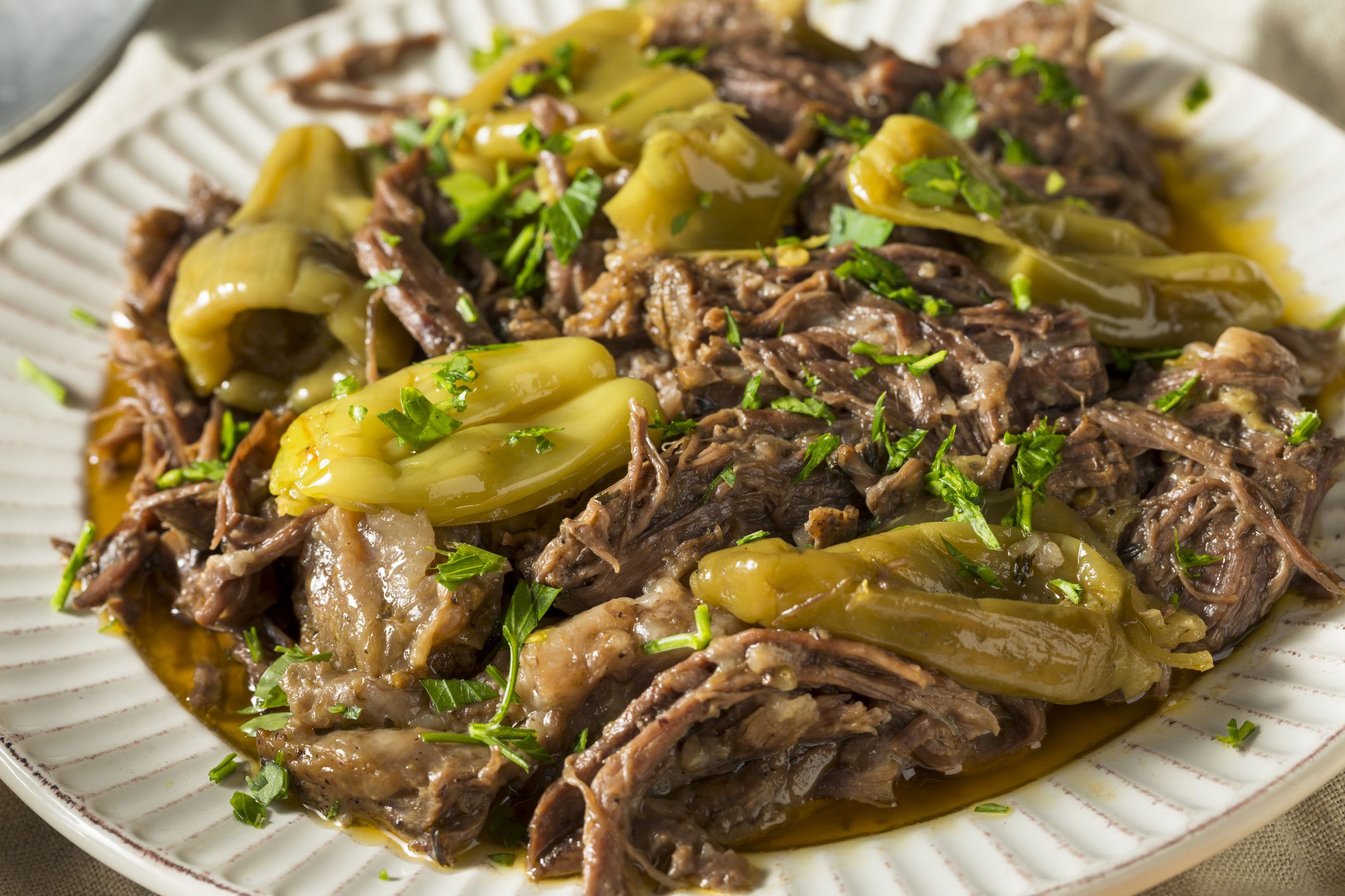 Homemade Roasted Mississippi Pot Roast with Peppers and Potatoes