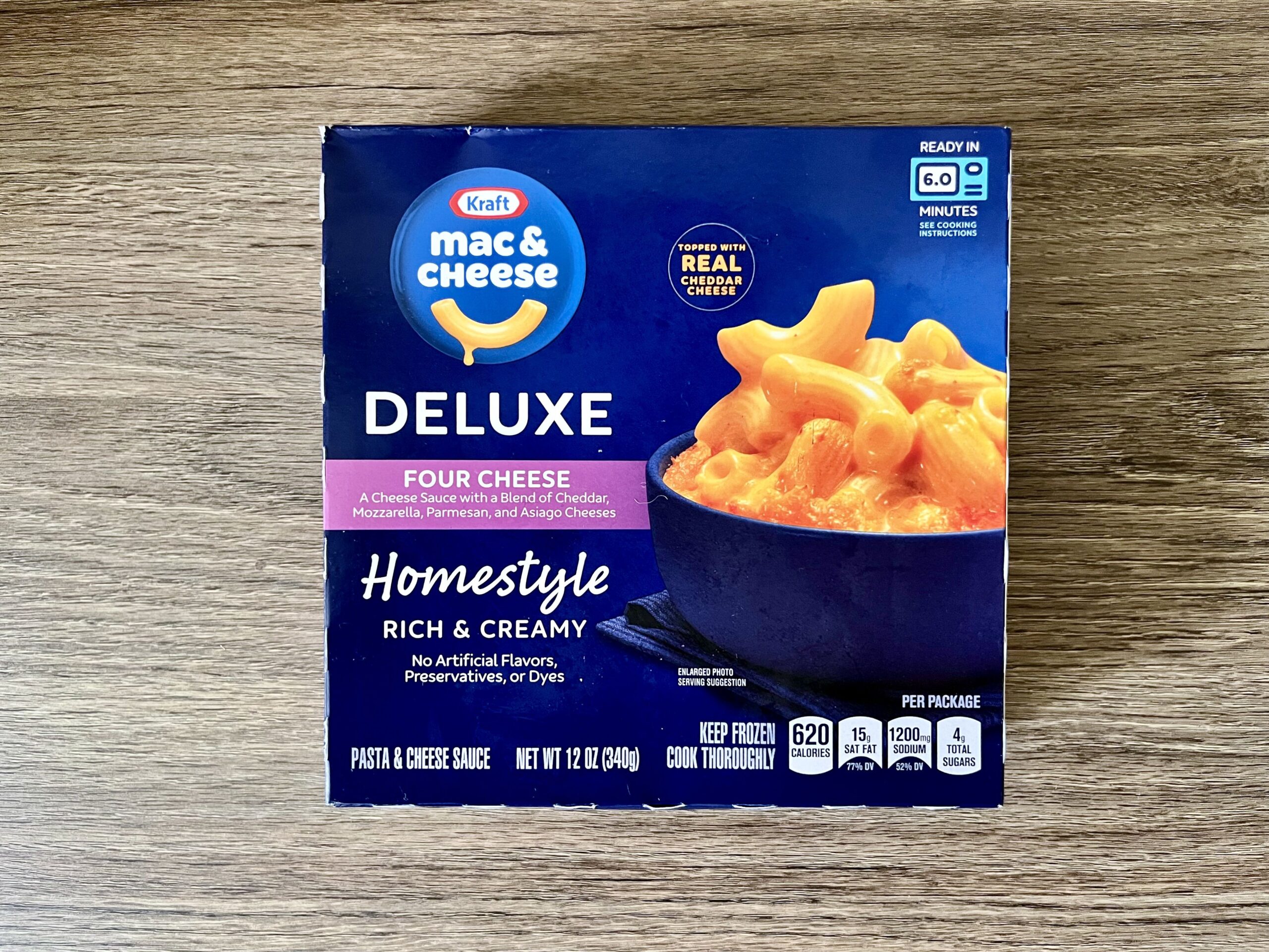 Kraft deluxe four cheese frozen mac and cheese
