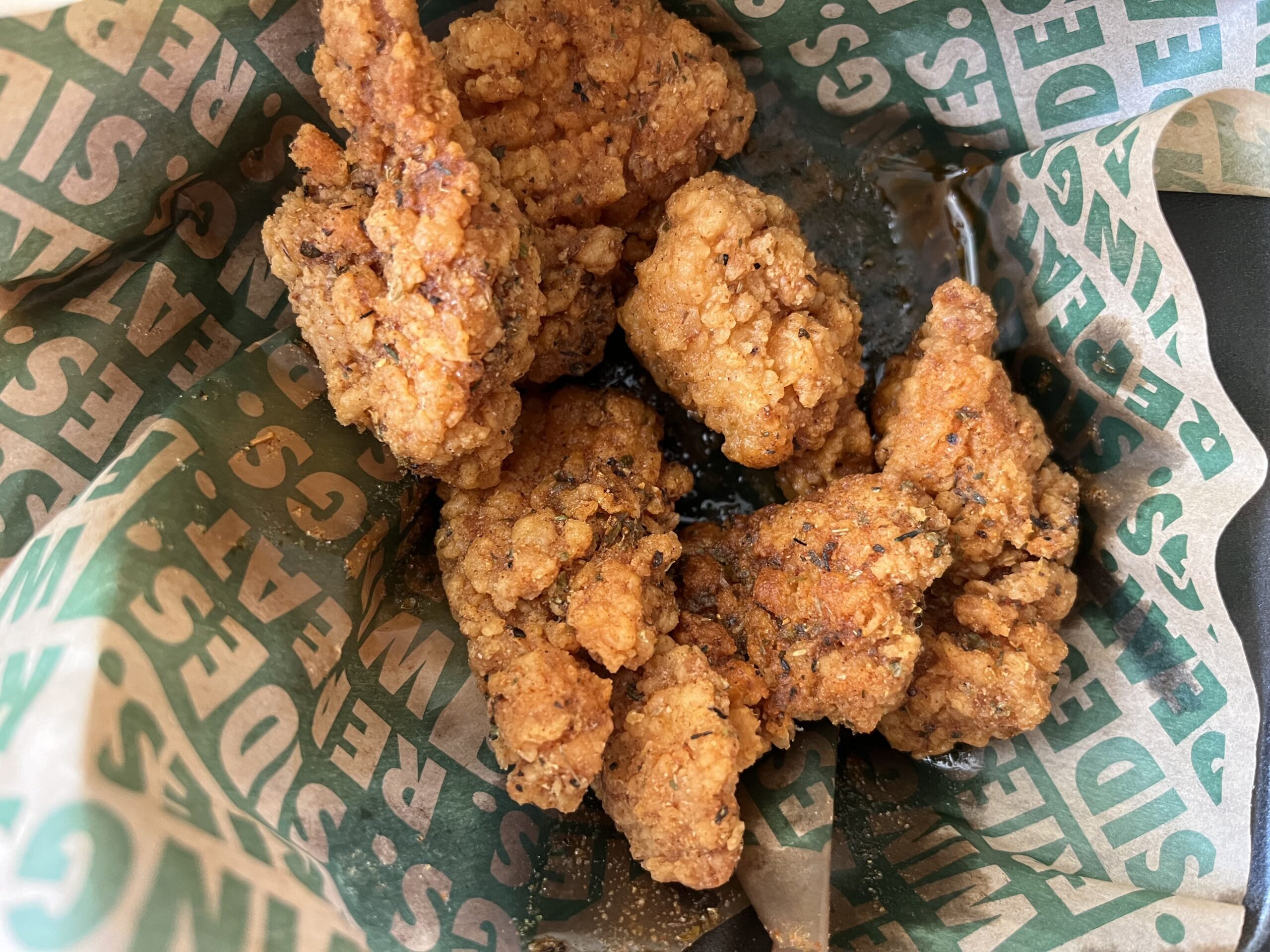 louisiana rub wings at wingstop