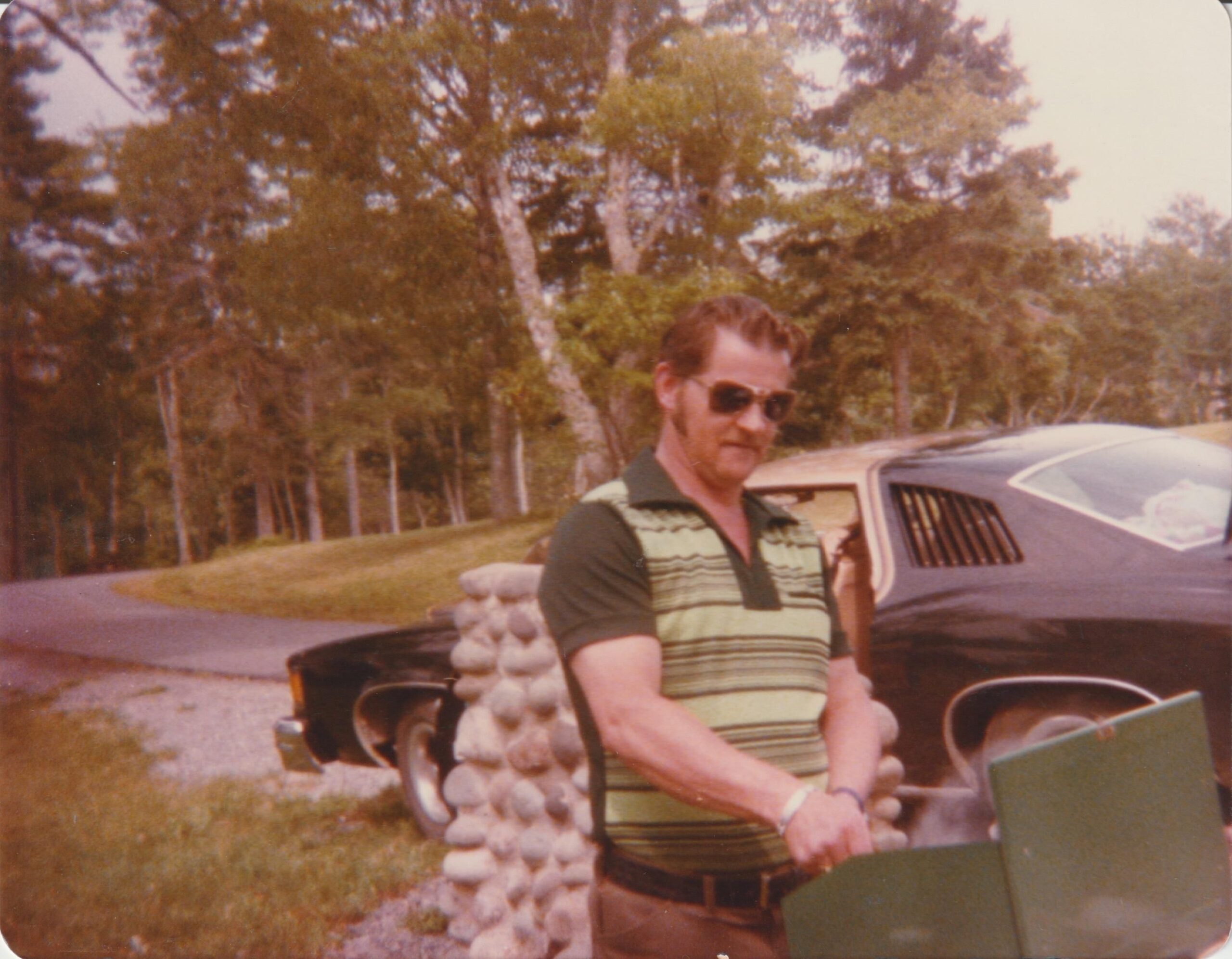 My grandfather barbecuing (1970s)