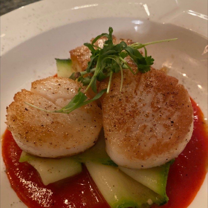 Pan-seared scallops from Mezzaluna in Fargo, ND