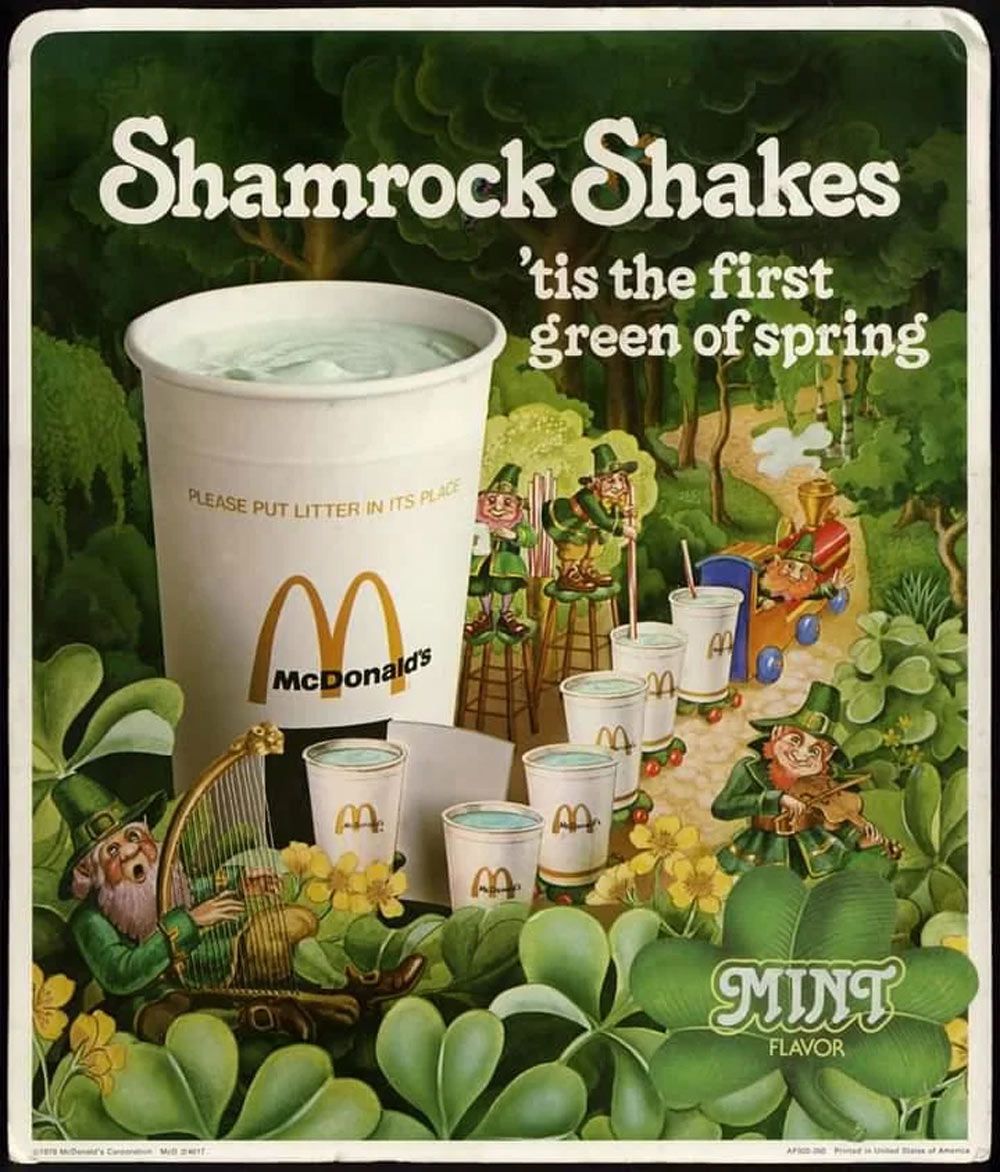 Shamrock Shake ad from the 70s