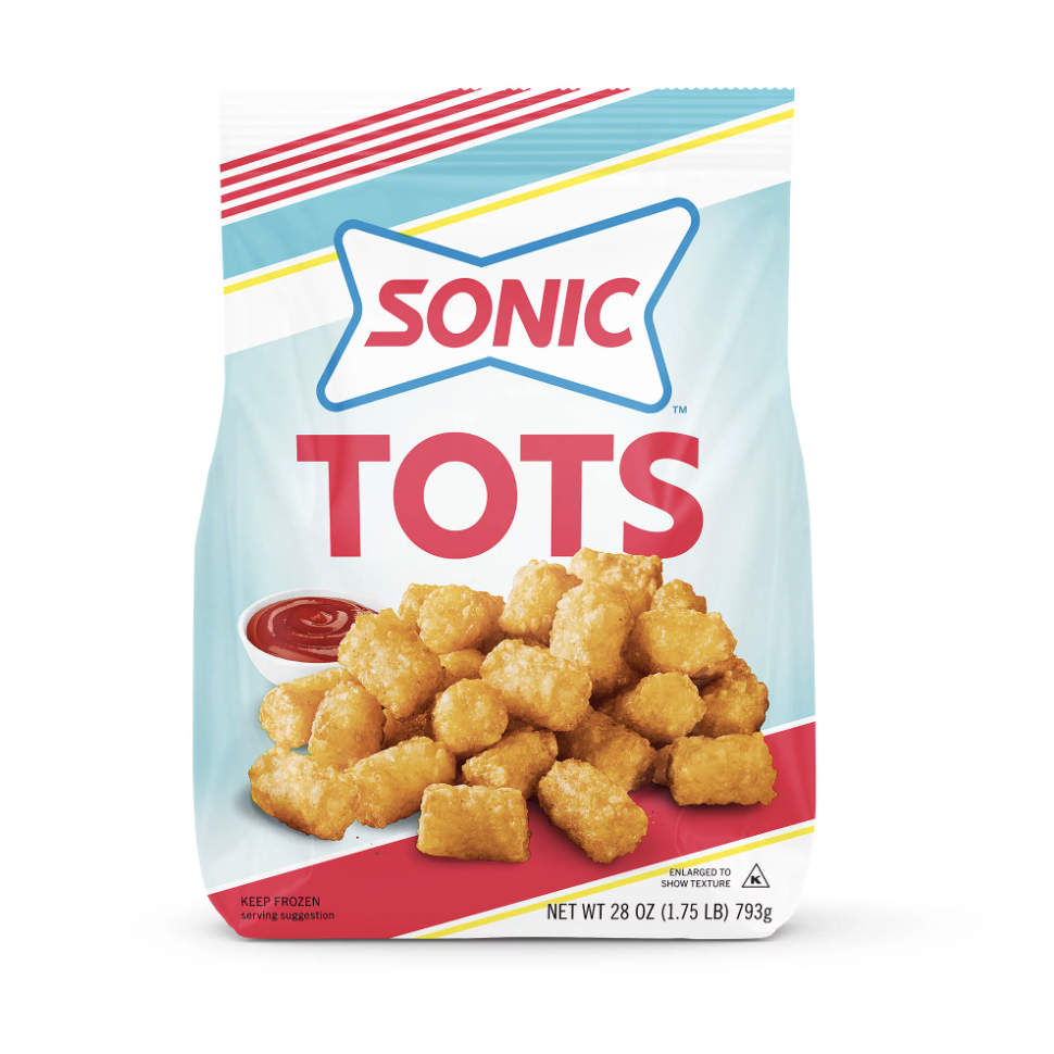 a promo shot of frozen sonic tater tots
