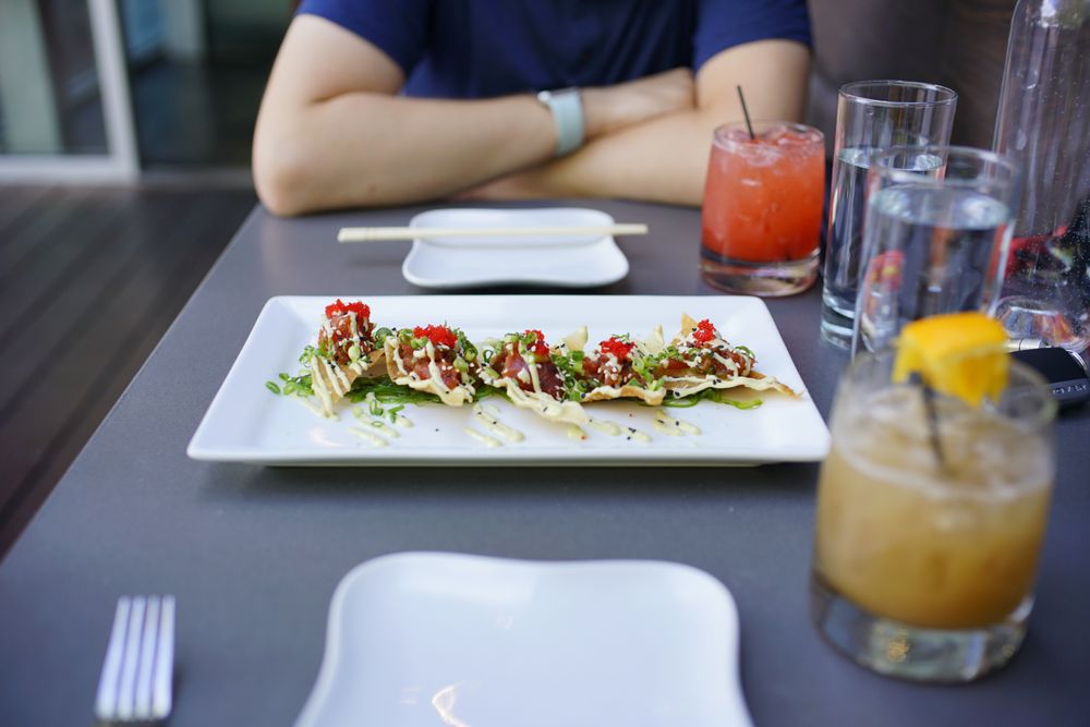 Tuna tostada appetizer from the Kitchen in Jackson, Wyoming