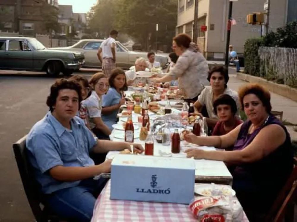 Brooklyn block party, 1977.
