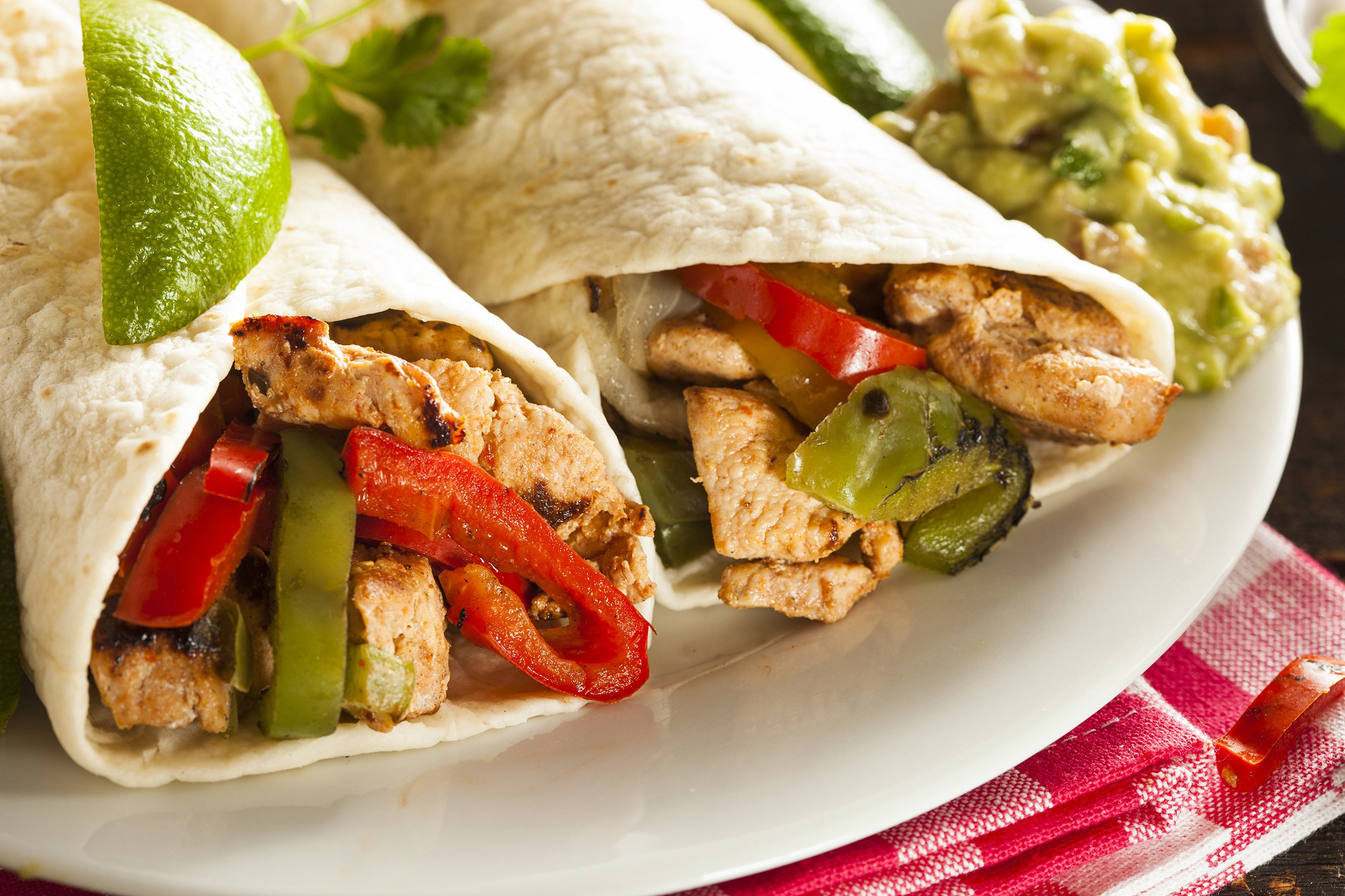 Chicken fajita tacos